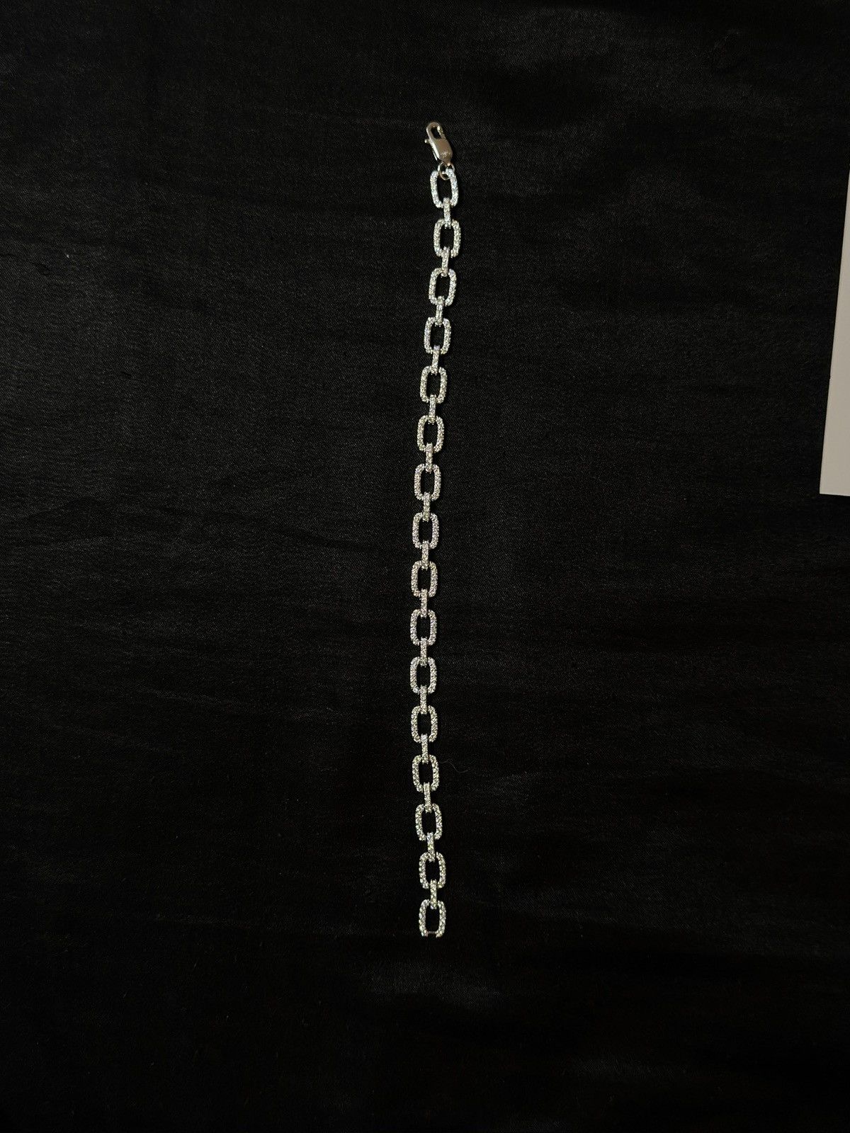 Sterling Silver 💎 Iced Out Silver Chain Bracelet 8 In - Moissanite VVSD1 Size ONE SIZE - 9 Thumbnail