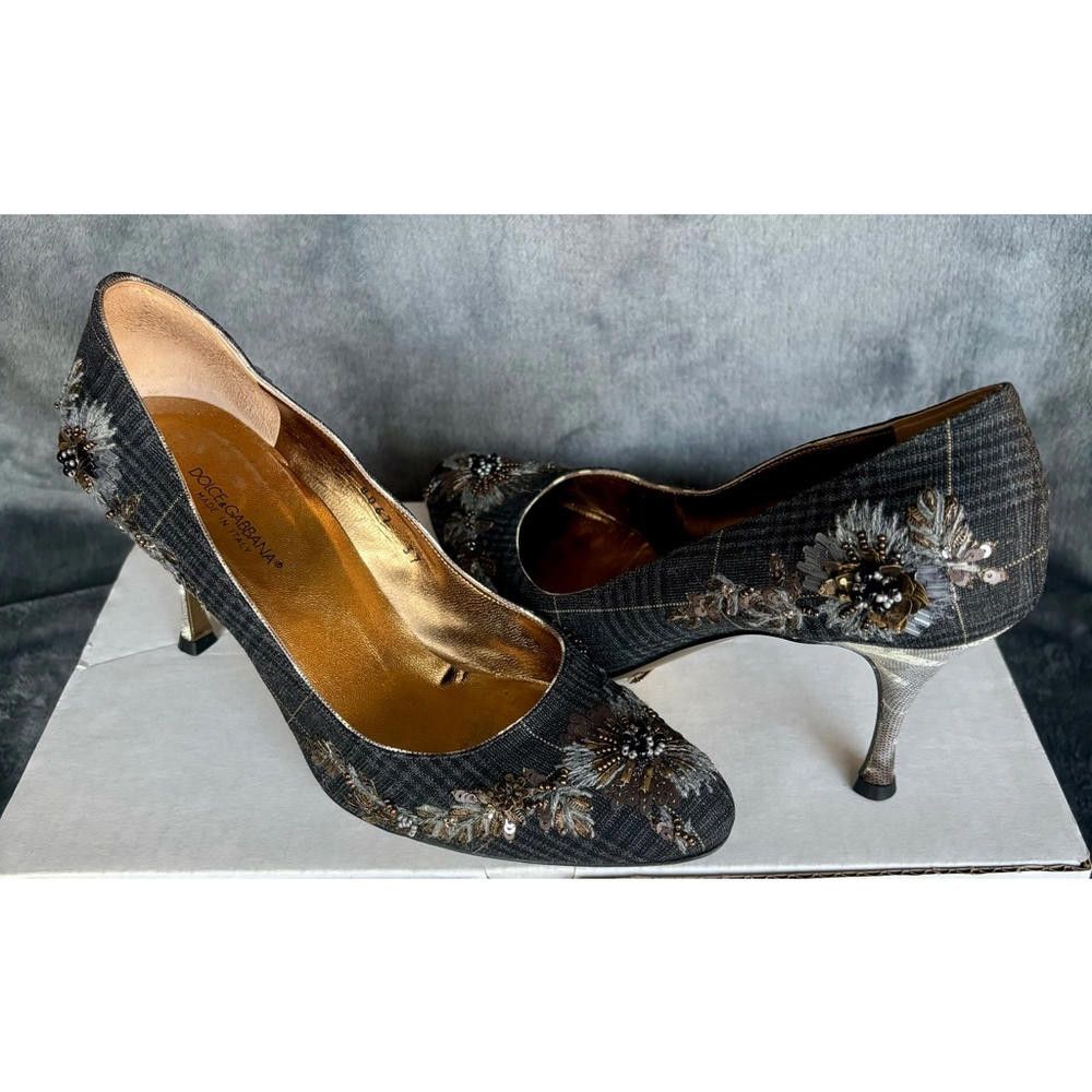 Dolce & Gabbana Dolce and Gabbana Beaded Heels Size US 6.5 / IT 36.5 - 1 Thumbnail