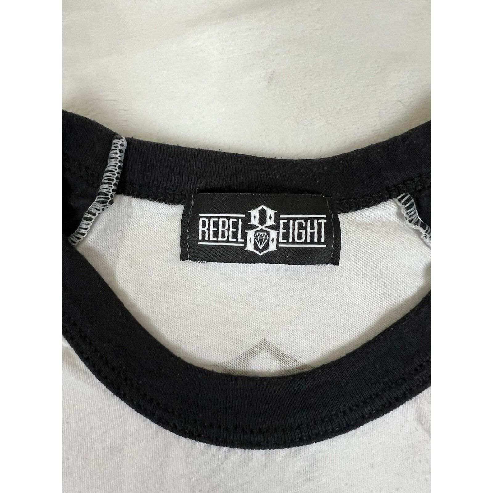 Rebel8 Vintage Rebel 8 Raglan Shirt Size Small 3/4 Sleeve Y2K Size US S / EU 44-46 / 1 - 3 Thumbnail