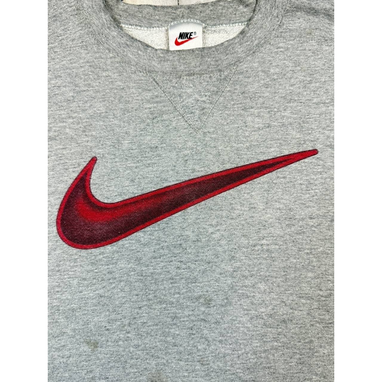 Nike Vintage 90s Nike Pullover Sweatshirt Big Swoosh Made In USA Size US L / EU 52-54 / 3 - 4 Thumbnail