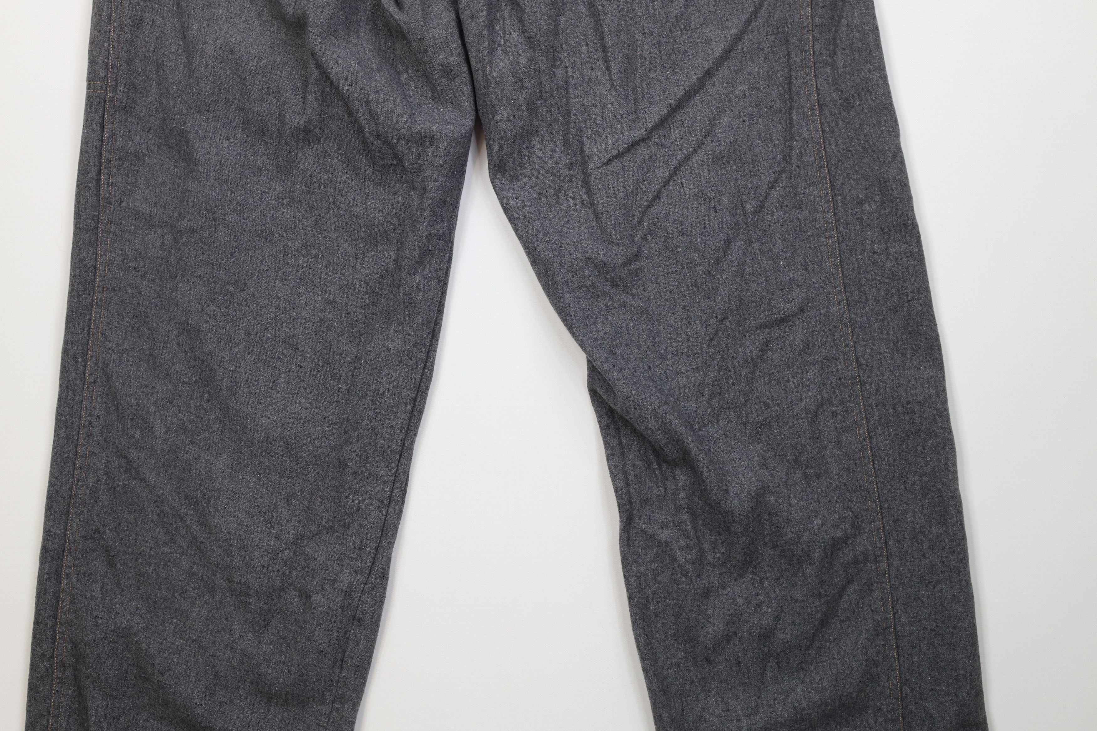 Vintage Vintage 90s Streetwear Gabardine Baggy Wide Leg Pants Gray Size US 38 / EU 54 - 13 Thumbnail