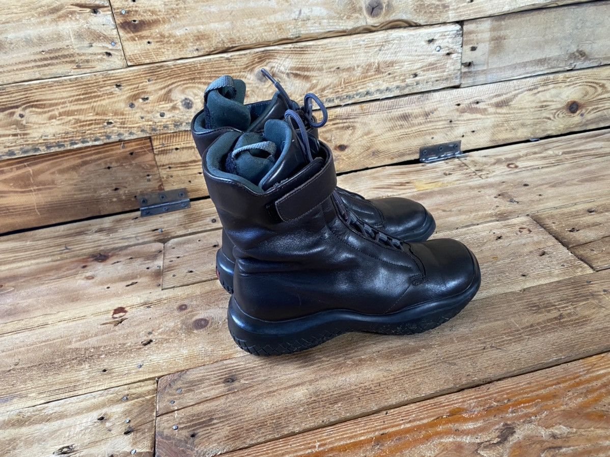 Prada Prada FW99 black vibram runway platform boots sz 36 Size US 5.5 / IT 35.5 - 5 Thumbnail