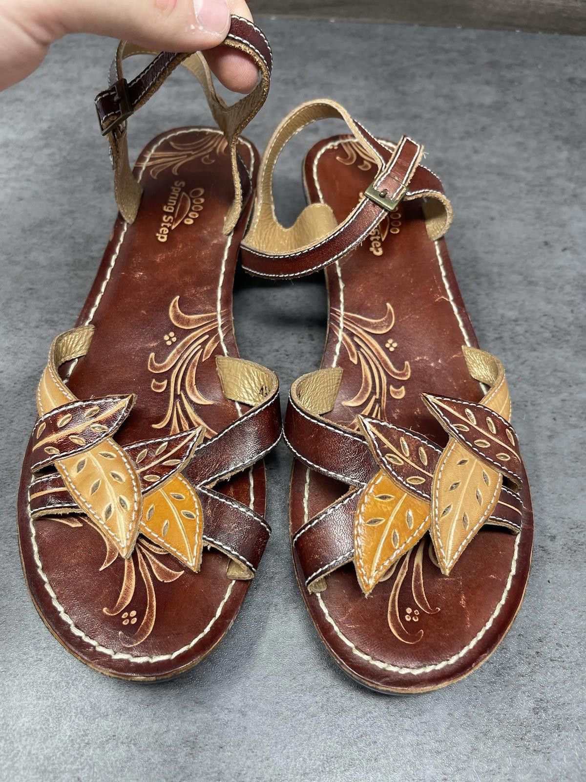 Other Spring Step Marigold Leather Sandals Womens Size 10 (41) Size US 10 / IT 40 - 9 Thumbnail