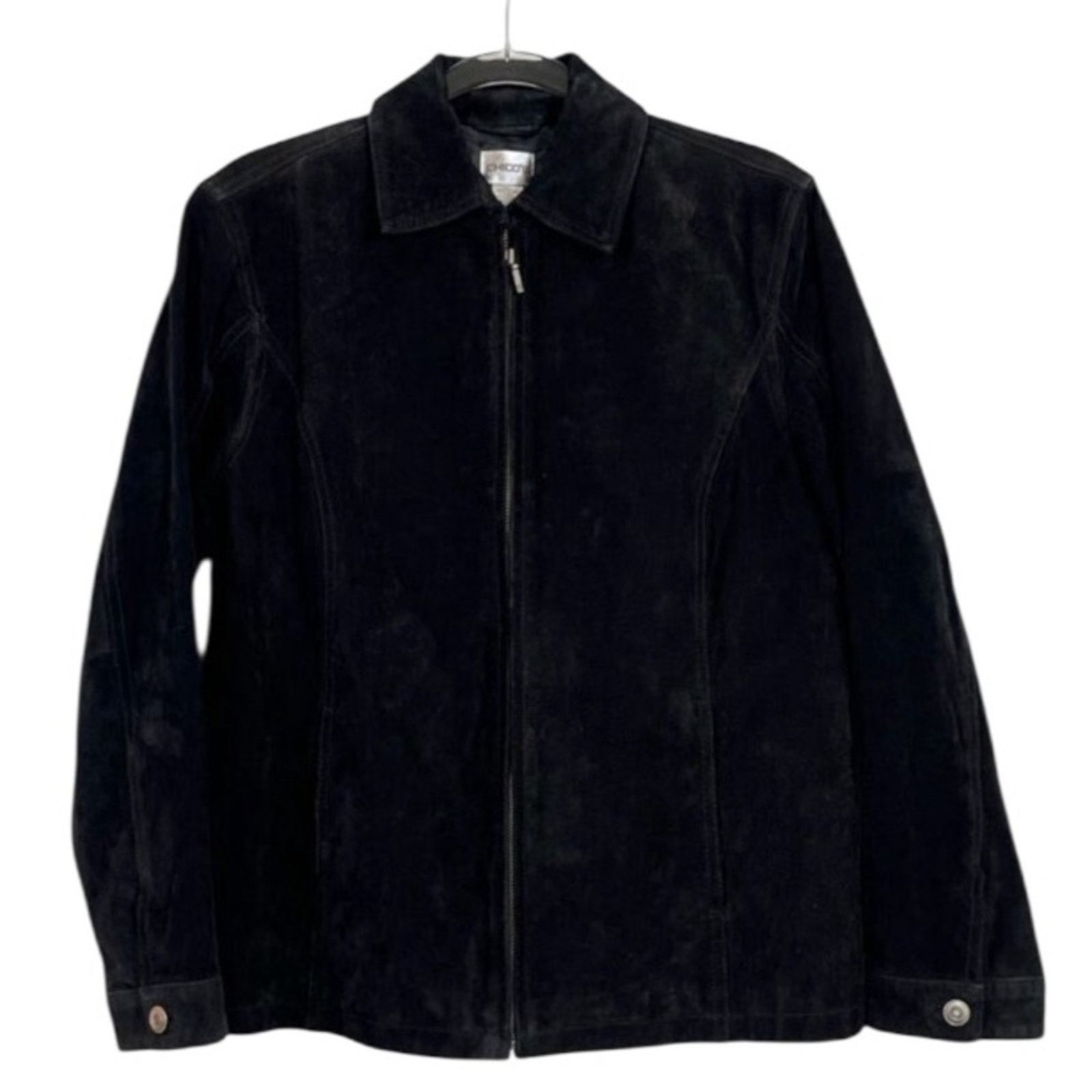 Chicos Chico’s 90s Black Suede Jacket Size XXL / US 16-18 / IT 52-54 - 1 Thumbnail