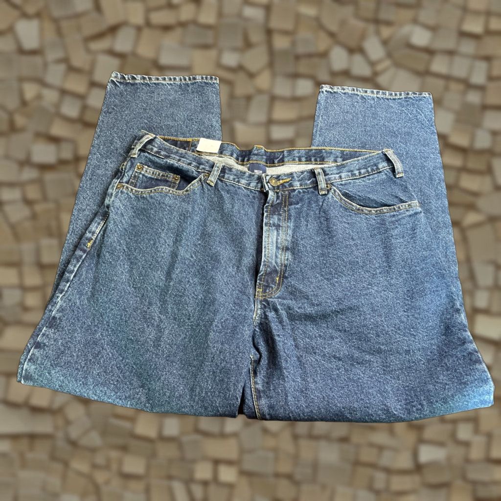 Vintage Full Blue Jeans Men 38x30 Denim 5 Pocket Straight Leg NEW Jeans Regular Mens Shoes No Size US 38 / EU 54 - 1 Thumbnail