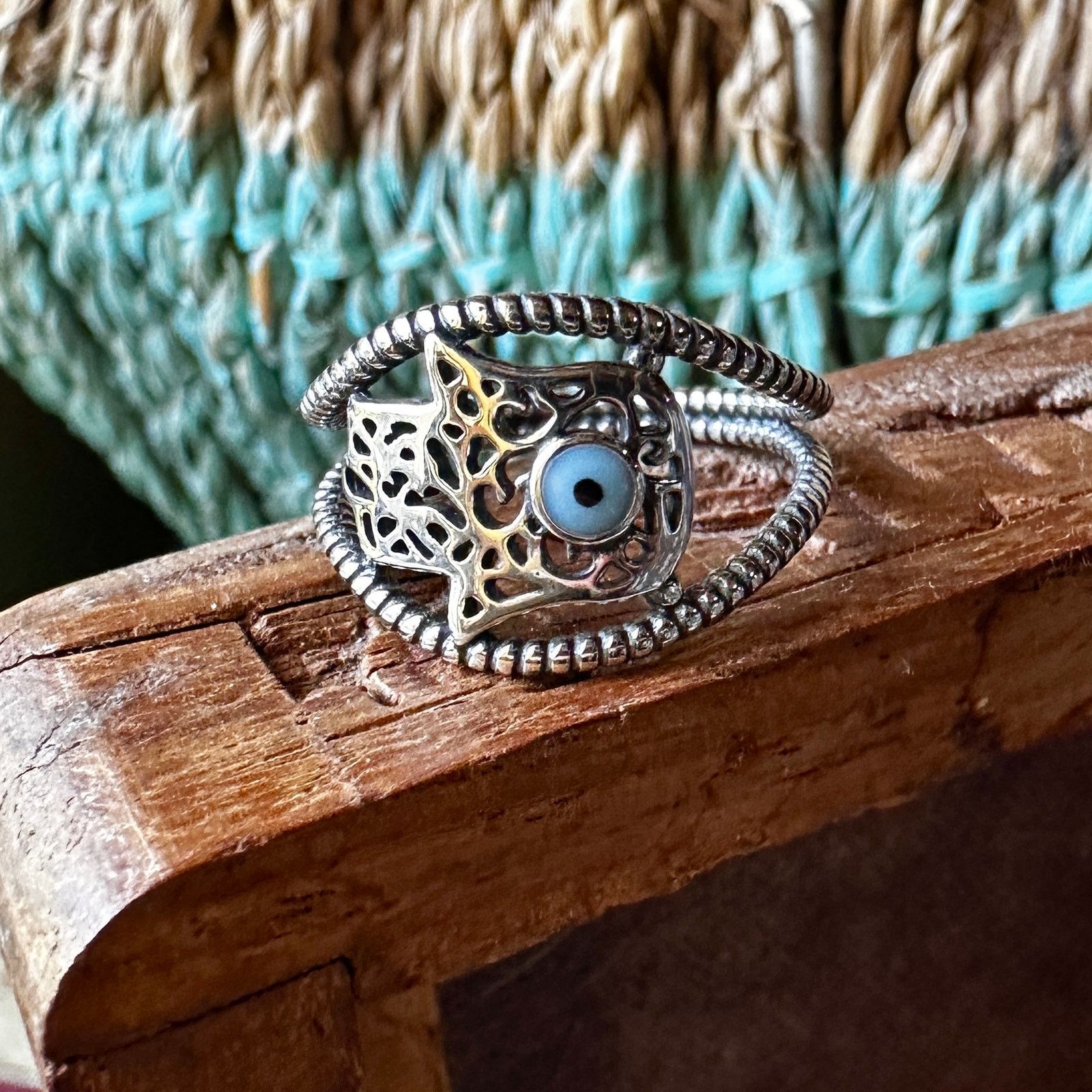 & Other Stories 925 Sterling Silver Hamsa Ring Size ONE SIZE - 1 Thumbnail