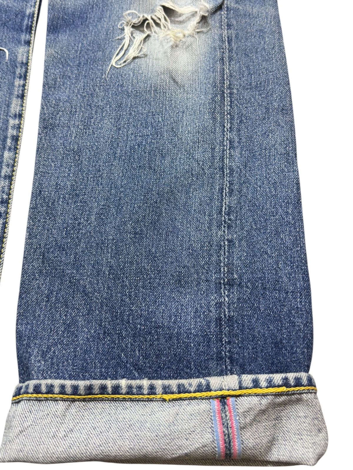Evisu Vintage Evisu Donna Osaka Selvedge Faded Distressed Denim Size US 29 - 3 Thumbnail