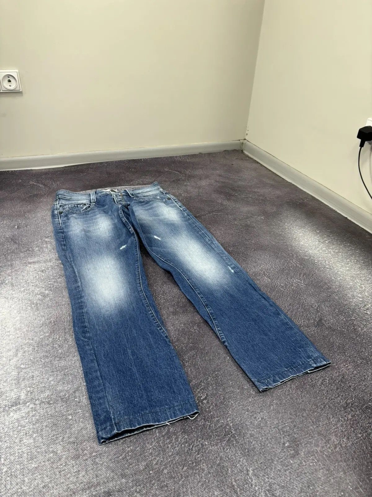G-Star × Vintage Vintage G-Star Raw Y2K Faded Blue Avant Garde Denim Jeans Size US 32 / EU 48 - 7 Thumbnail