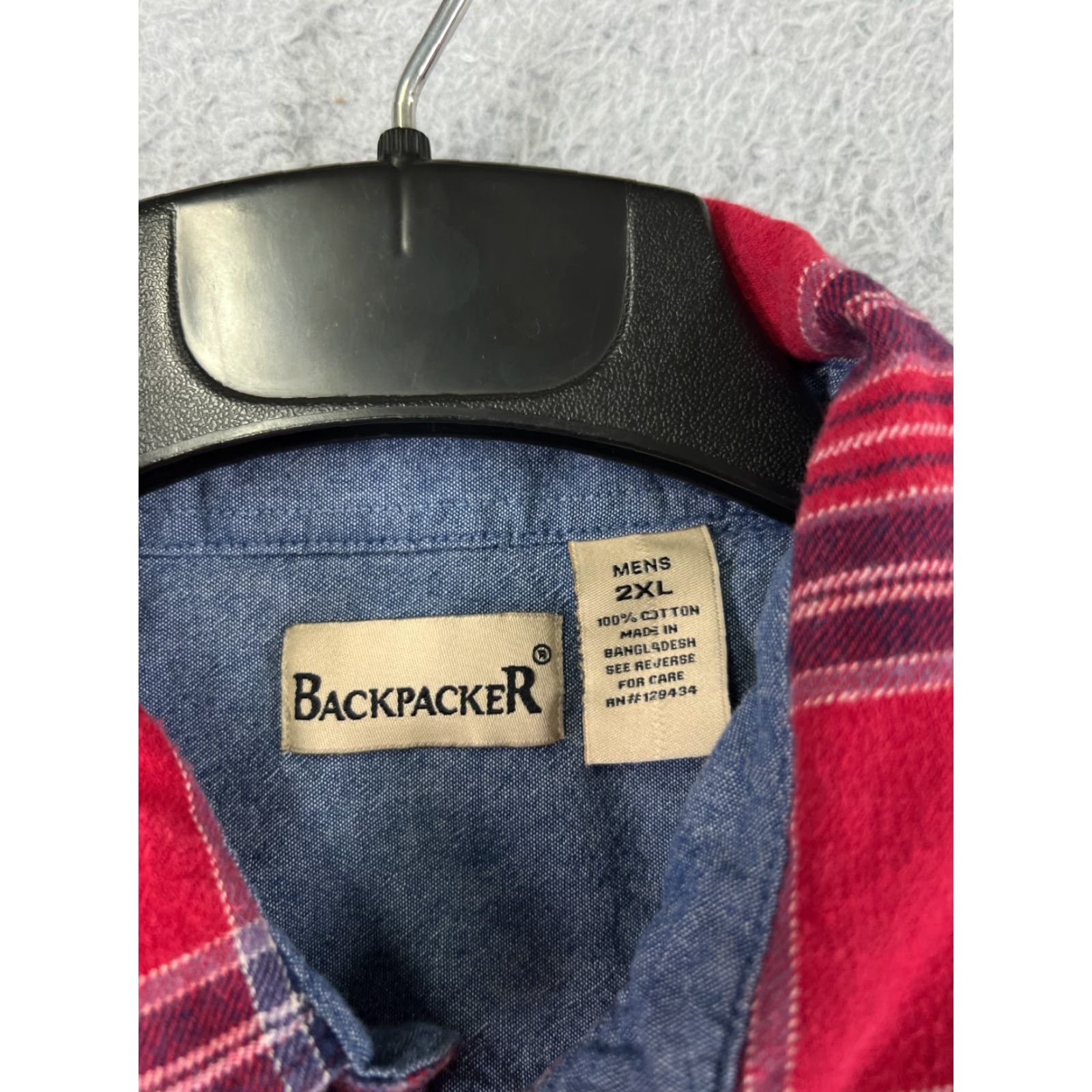Vintage VINTAGE Backpacker Shirt Mens 2XL Red Plaid Flannel 100% Cotton Pockets Button Up Size US XXL / EU 58 / 5 - 3 Thumbnail