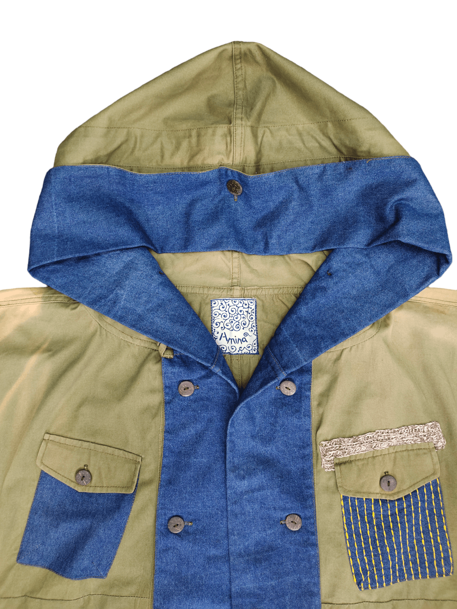 If Six Was Nine Amina Patchwork Boro Distress Color Multi Pocket Jacket Size US XL / EU 56 / 4 - 10 Thumbnail