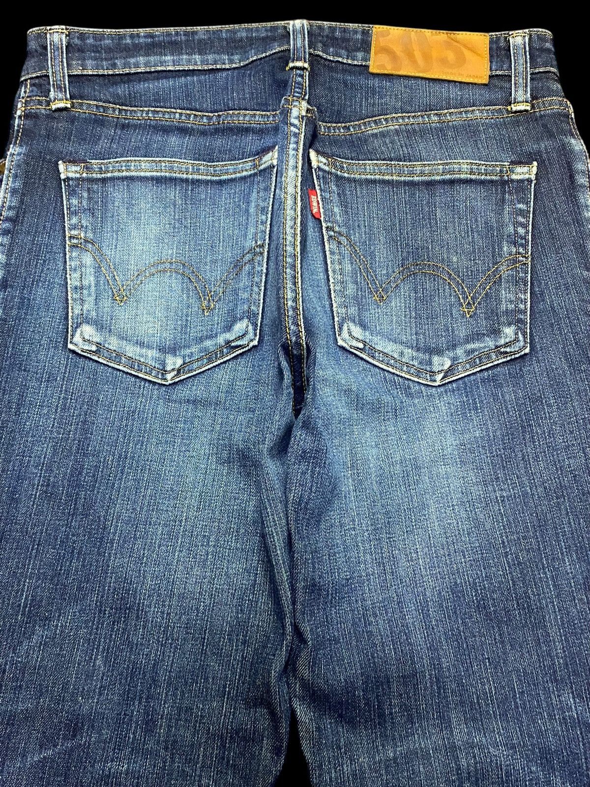Junya Watanabe Vintage Edwin 503 Japan Blue Wash Distressed Skinny Jeans Size US 30 / EU 46 - 4 Thumbnail