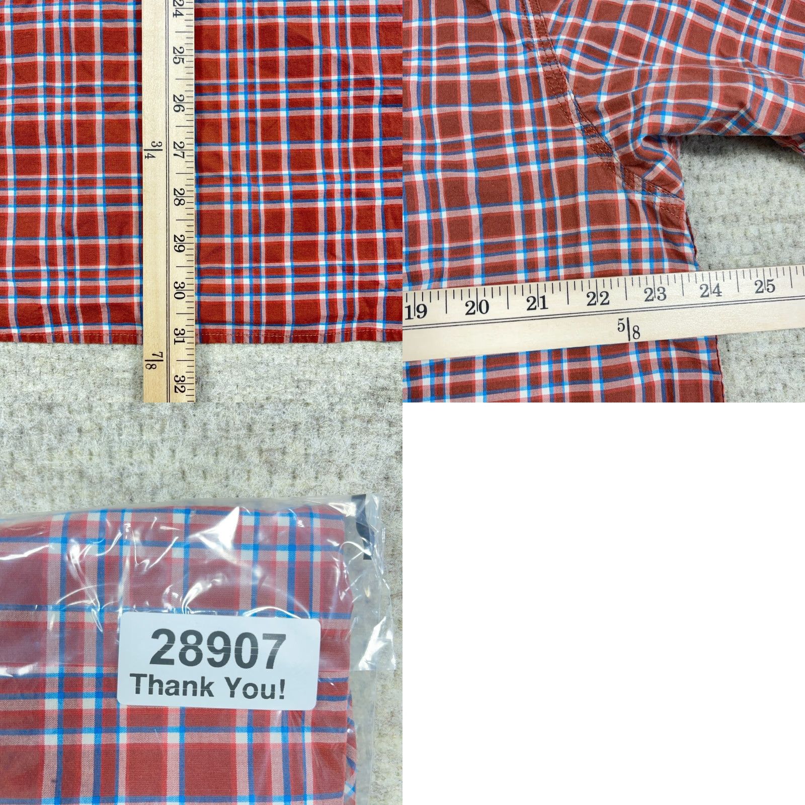 Ariat Ariat Shirt Men Large Orange Plaid Rebar Button Up Workwear Pockets Casual Adult Size US L / EU 52-54 / 3 - 8 Thumbnail