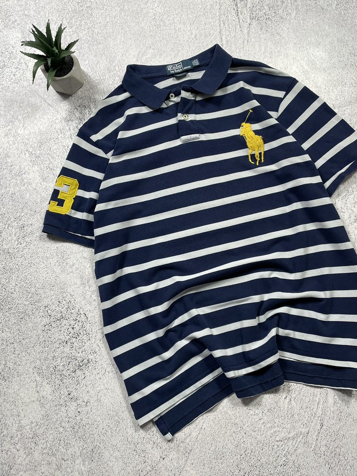 Other Vintage 90’s Polo Ralph Lauren #3 Striped T-shirt Size US XXL / EU 58 / 5 - 3 Thumbnail