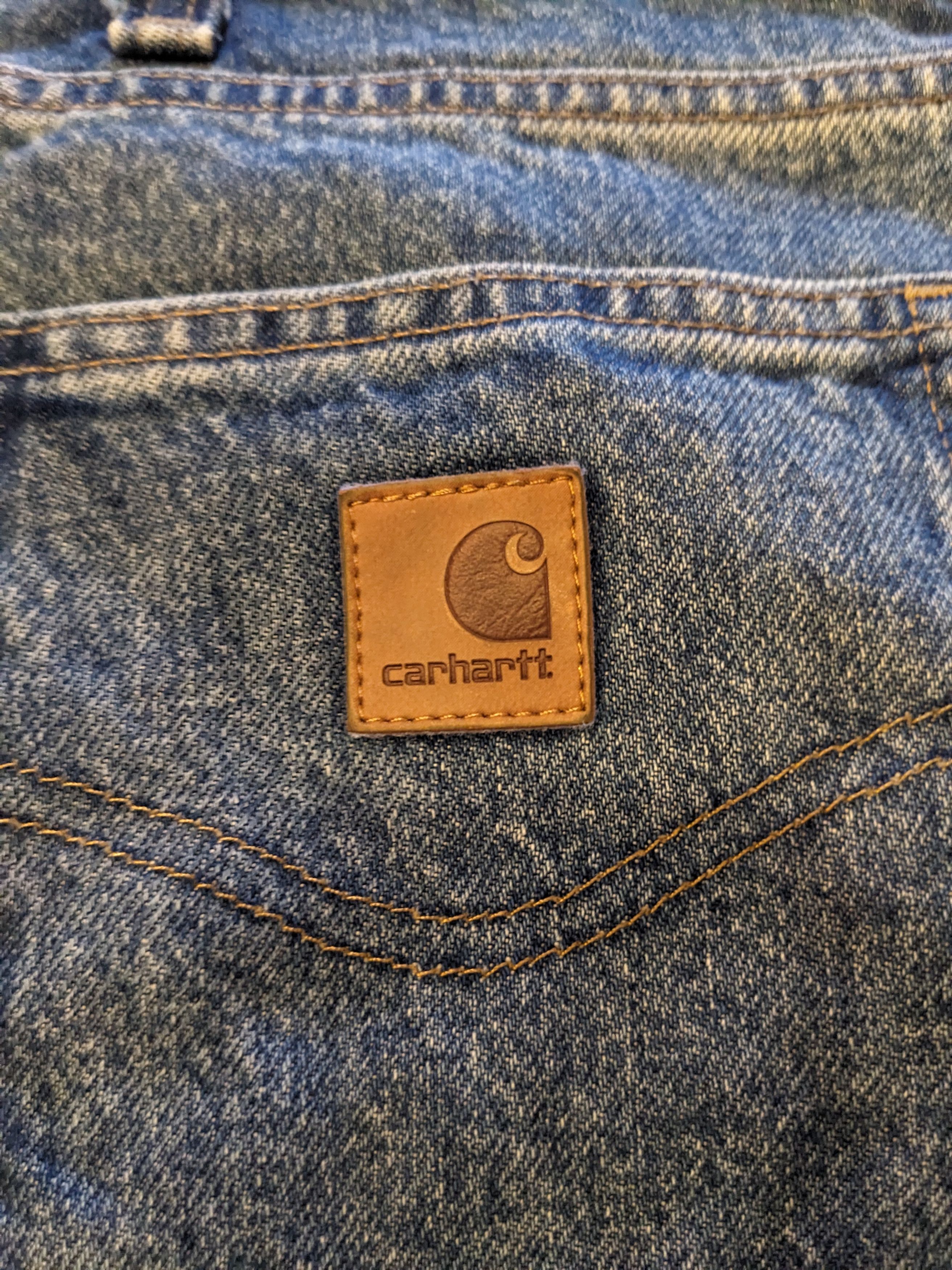 Carhartt × Vintage Vintage Y2K Carhartt 44 x 30 Relaxed Fit Blue Denim Jeans Size US 44 / EU 60 - 2 Thumbnail
