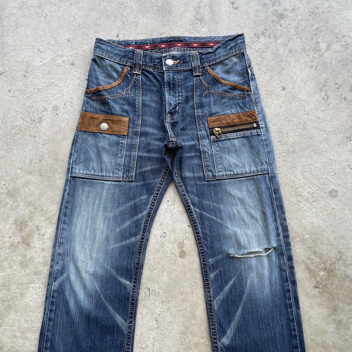 Edwin Vintage Edwin Denim Faded Distressed Jeans Pants W32x31 Size US 32 / EU 48 - 4 Thumbnail