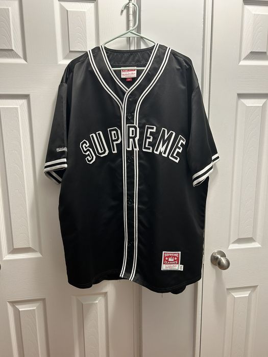 Supreme satin baseball jersey