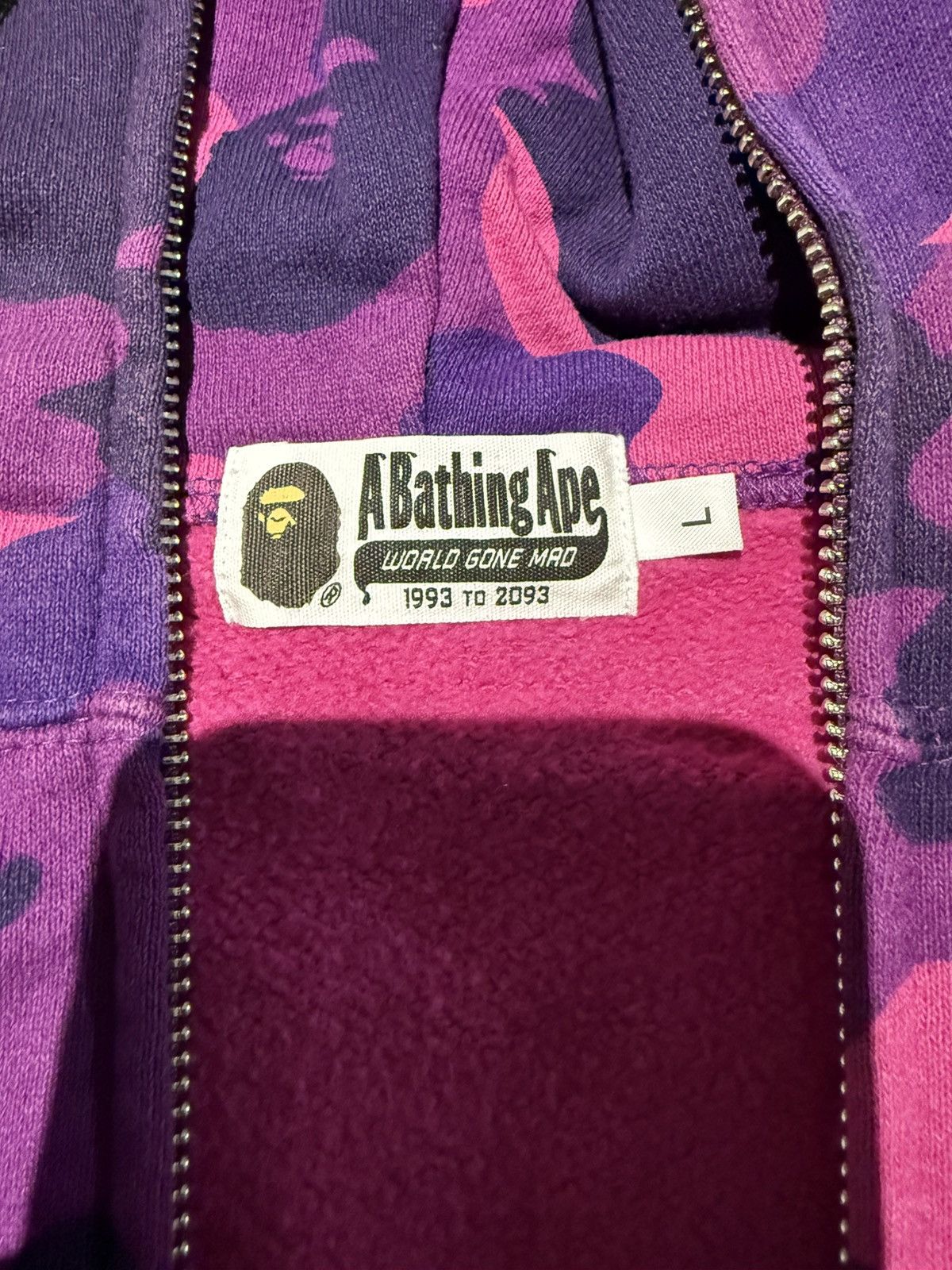 Bape Bape Purple Camo Shark Zip-Up Size US L / EU 52-54 / 3 - 3 Thumbnail