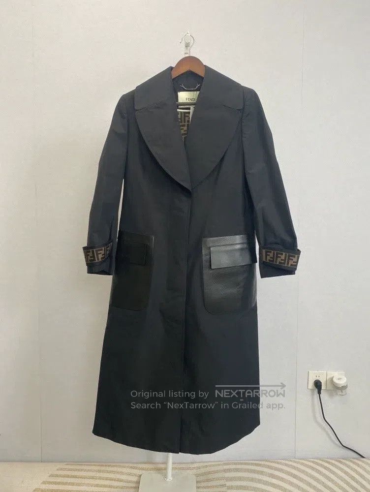 Fendi Fendi Black monogram trench coat Size M / US 6-8 / IT 42-44 - 1 Thumbnail
