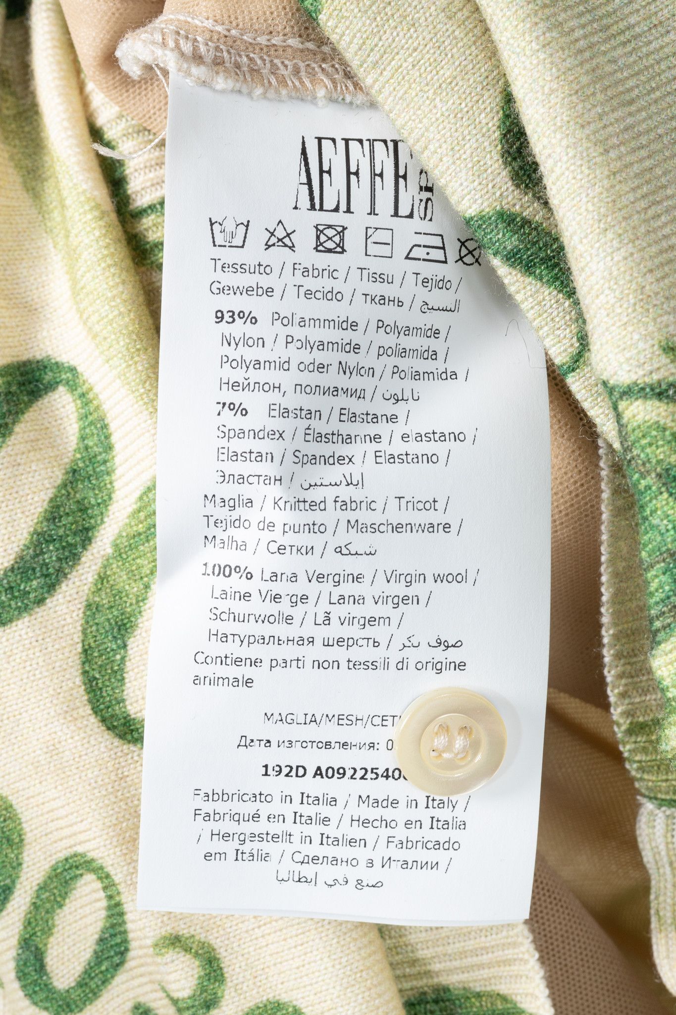 Moschino Moschino AW/19 Green Wool Money-Print Ruched Cardigan Size M / US 6-8 / IT 42-44 - 9 Thumbnail