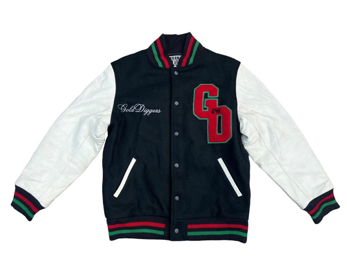 Leather Japan Designer 24 Karats Gold Diggers Varsity Jacket Size US M / EU 48-50 / 2 - 2 Thumbnail