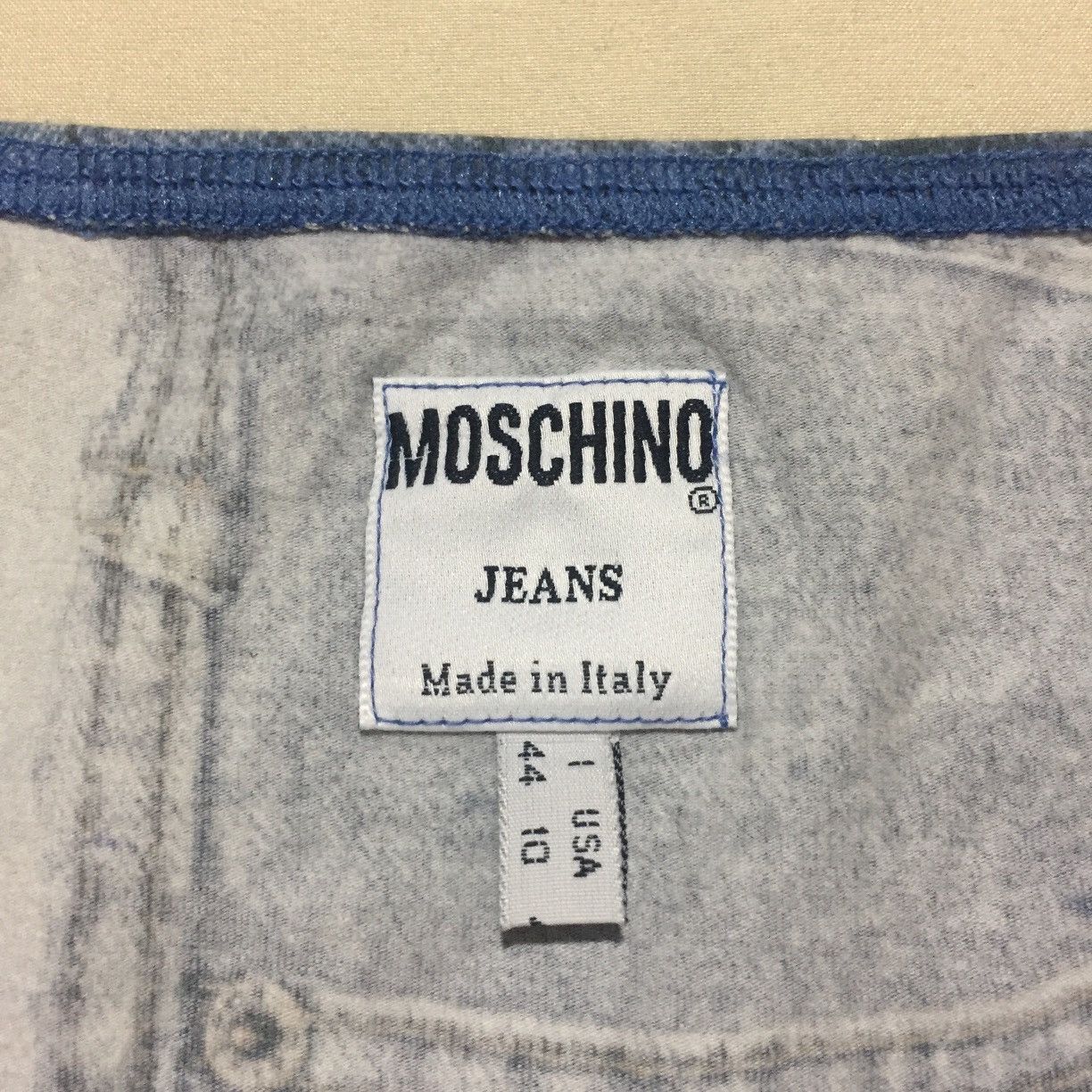 Moschino Moschino Blue Denim Print Swimsuit Size M / US 6-8 / IT 42-44 - 3 Thumbnail