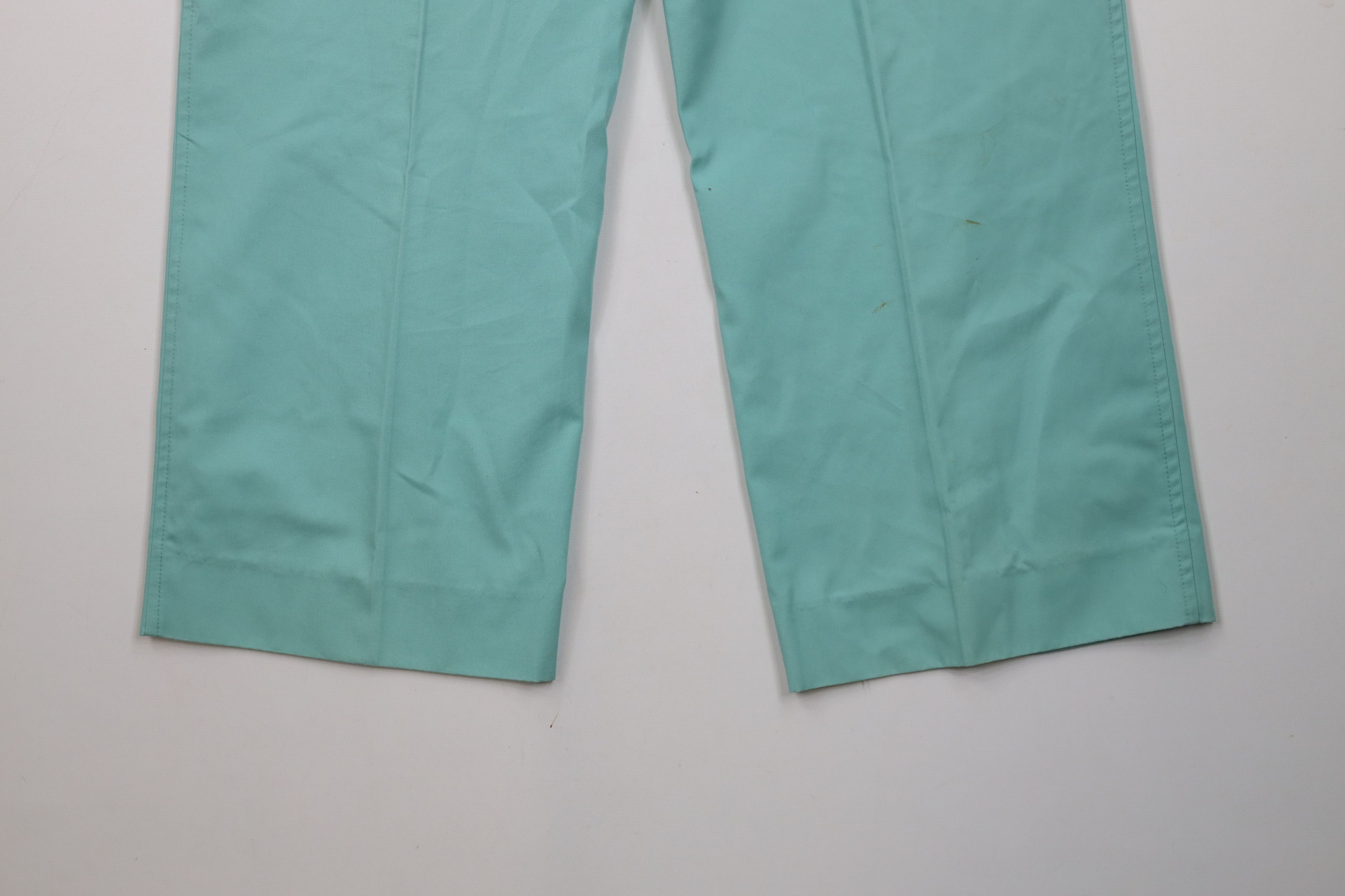Izod × Vintage Vintage 80s 90s Izod Pleated Wide Leg Chino Pants Blue Size US 34 / EU 50 - 15 Thumbnail