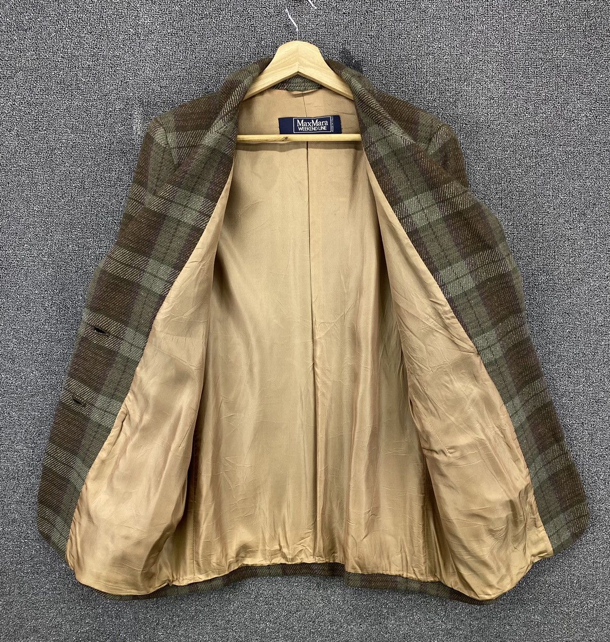 Max Mara Vintage Max Mara Weekend Line Shadow Plaid Wool Coat Jacket Size M / US 6-8 / IT 42-44 - 6 Thumbnail