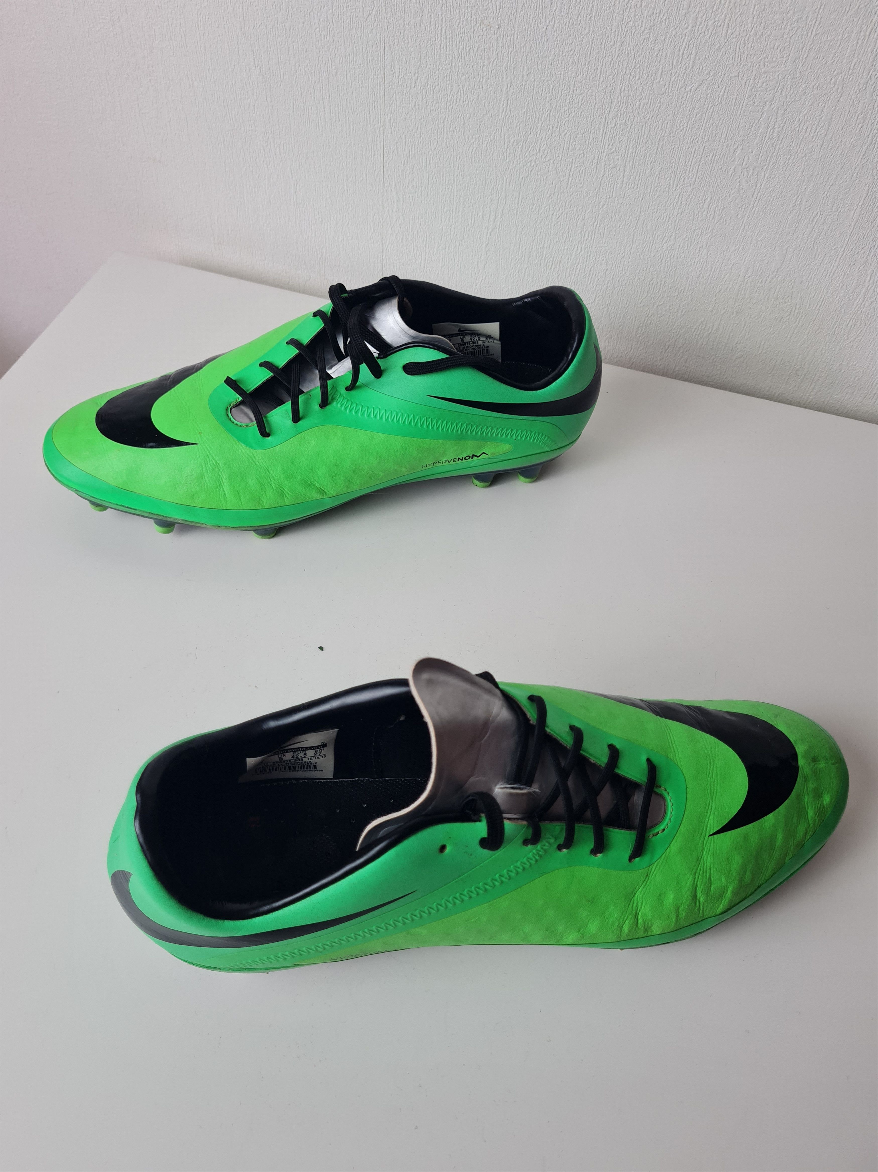 Nike Football Soccer Cleats Nike Hypervenom Phatal FG Green UK8 Size US 9 / EU 42 - 7 Thumbnail