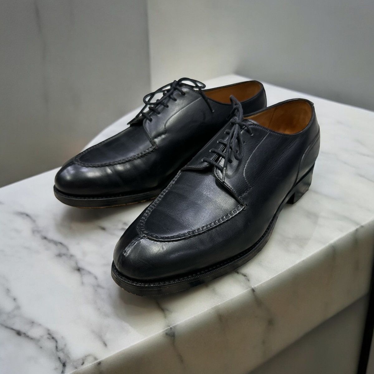 LLOYD MASTER LLOYD FOOTWEAR AMERSHAM BLACK CALF LEATHER SHOES Size US 7 / EU 40 - 1 Thumbnail