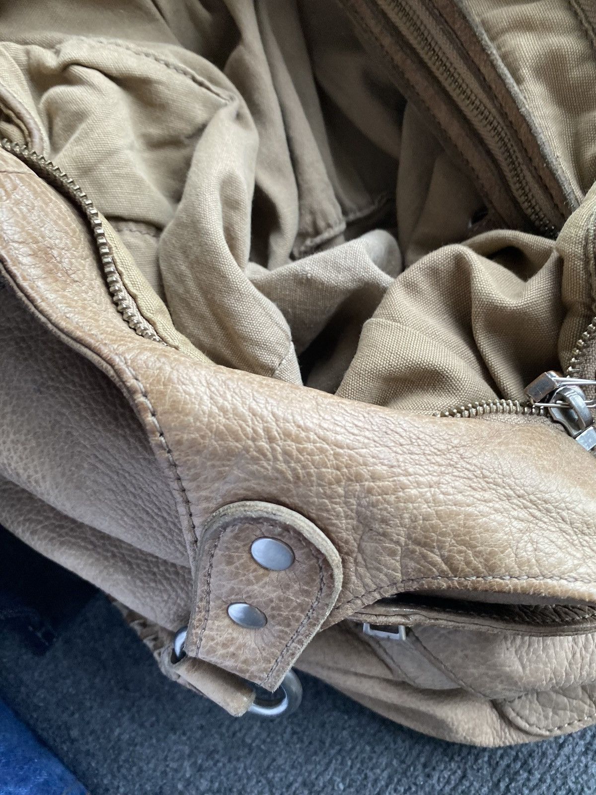 LIEBESKIND BERLIN 🔥90s Liebeskind Leather Beige Vntg Handle Bag women os Size ONE SIZE - 9 Thumbnail