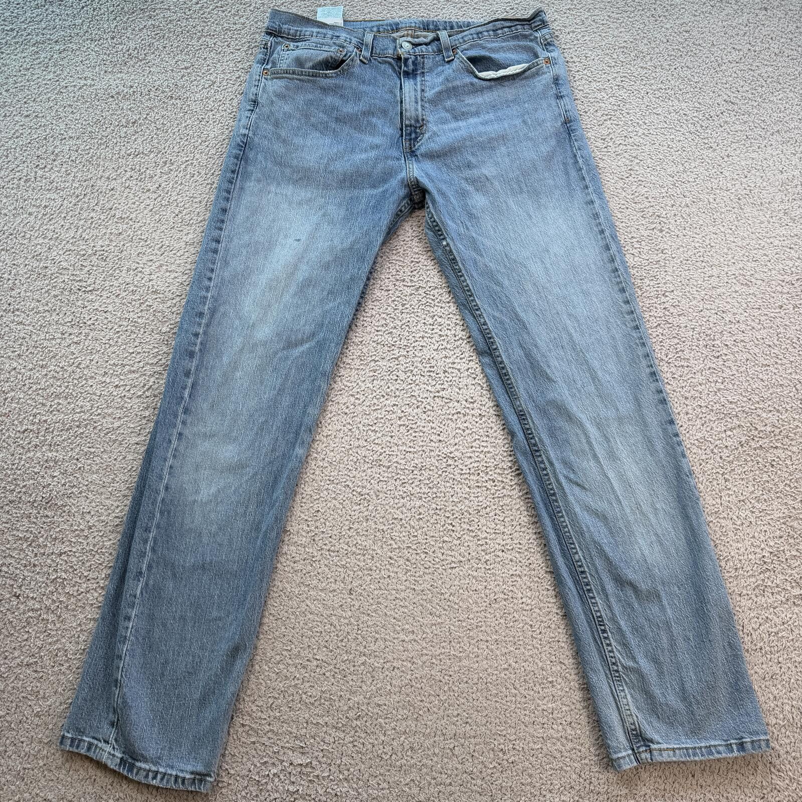 Levi's Levis 505 Regular Fit Light Wash Straight Jeans Mens 34x32 Size US 34 / EU 50 - 1 Thumbnail