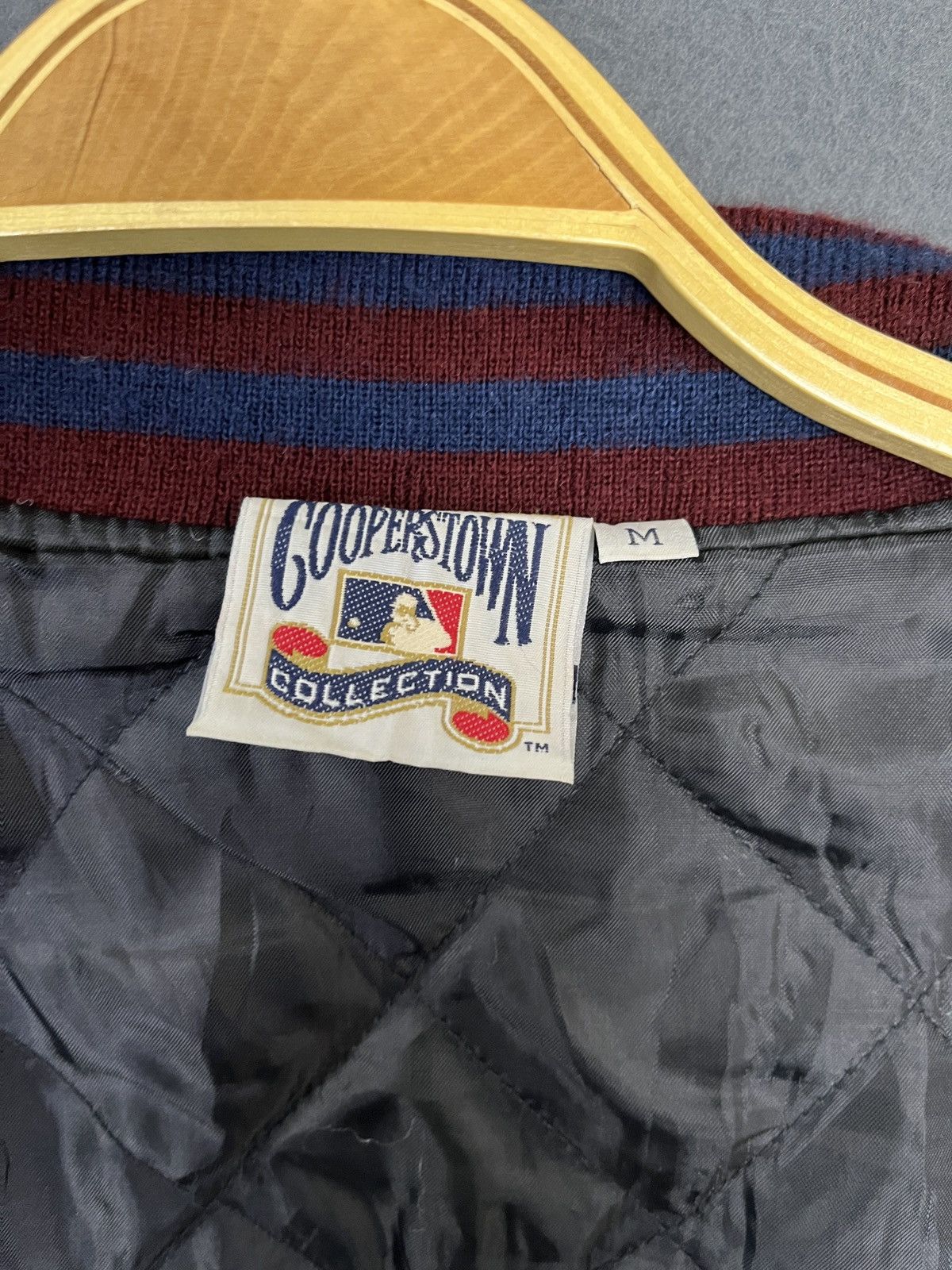 Cooperstown Collection × MLB Vintage Red Sox Button Up Wool Letterman Varsity Jacket Size US M / EU 48-50 / 2 - 9 Thumbnail