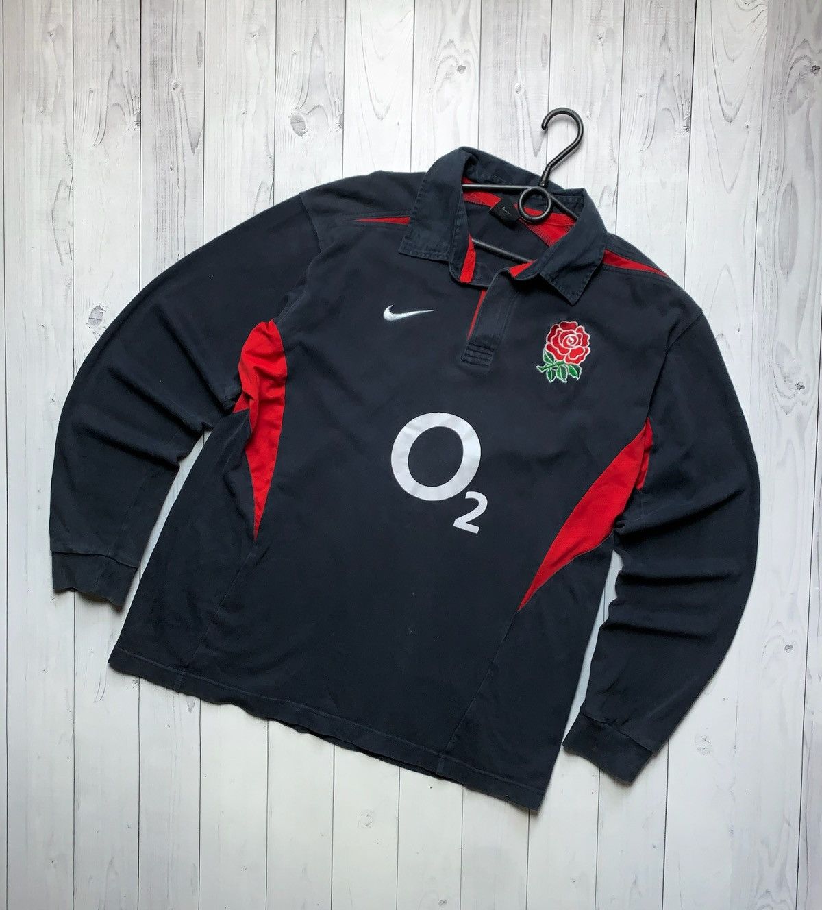 Nike × Vintage Vintage Nike Rugby England jersey long sleeve size XL Size US XL / EU 56 / 4 - 1 Thumbnail