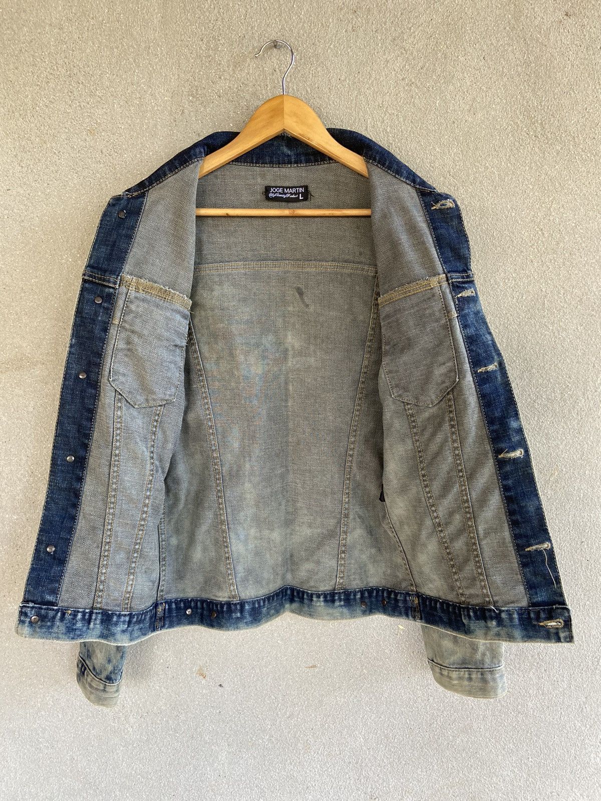 Vintage Vintage Joge Martin asid wash denim jacket Size L / US 10 / IT 46 - 3 Thumbnail