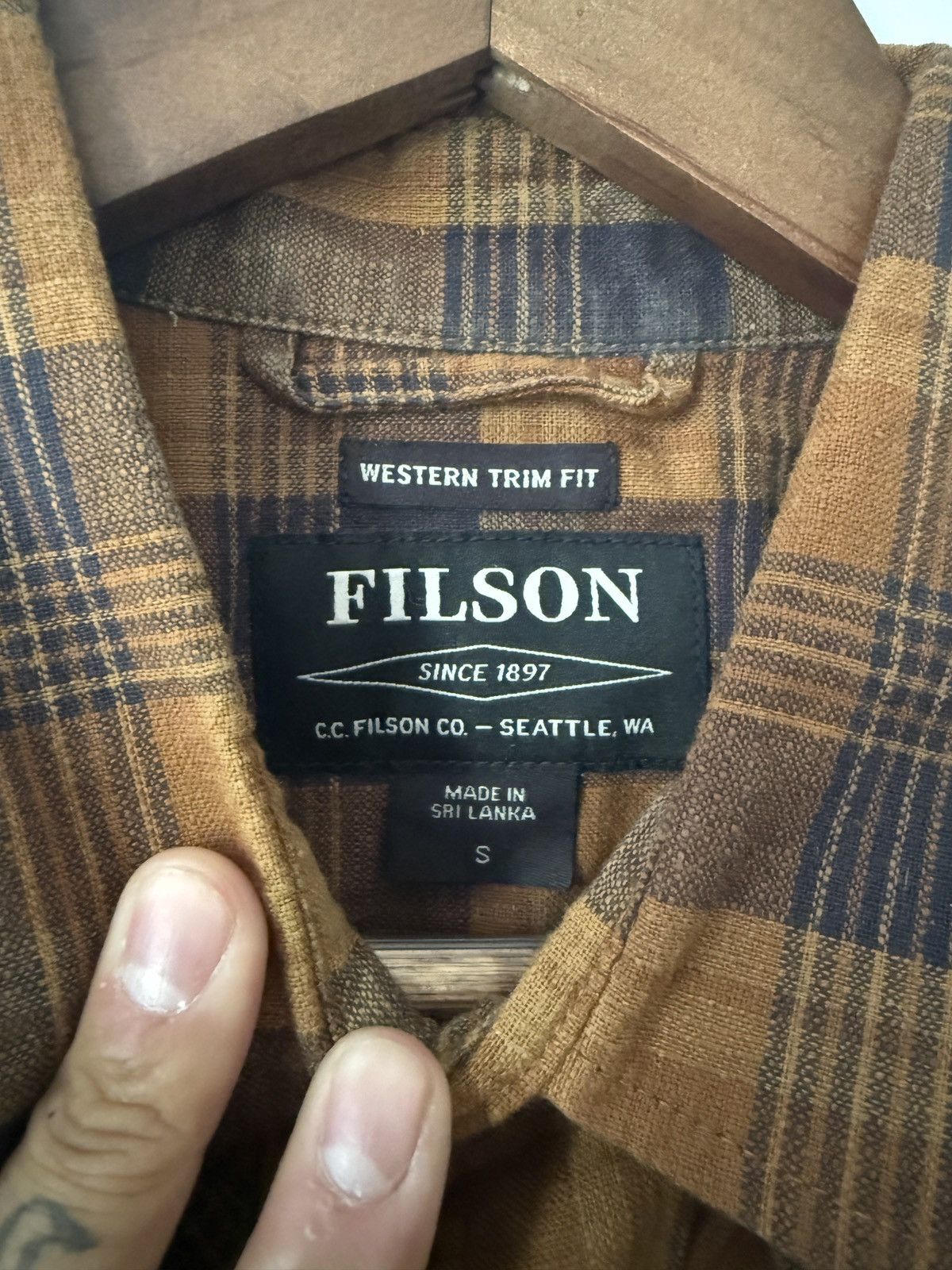 Filson Sunfaded, Cropped, & Distressed Western Flannel Size US S / EU 44-46 / 1 - 4 Thumbnail