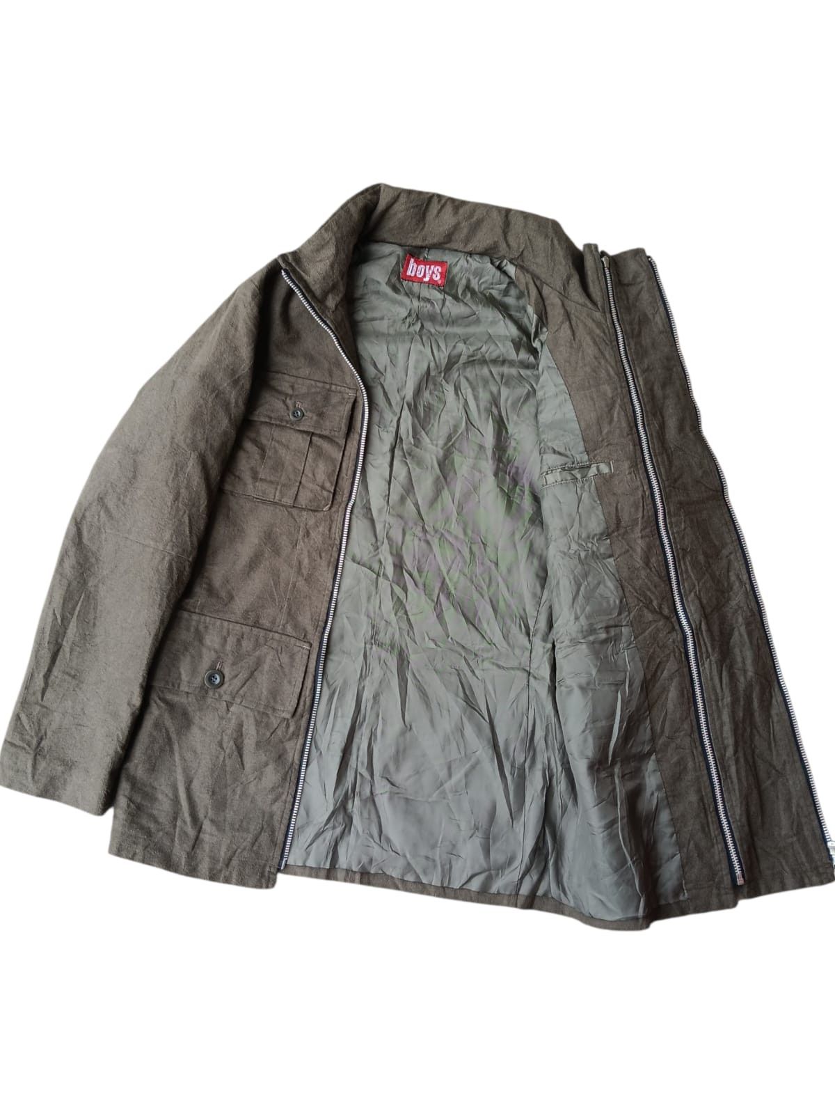 Japanese Brand BATSU BOYS wool Zipper multi pocket jacket Size US M / EU 48-50 / 2 - 9 Thumbnail