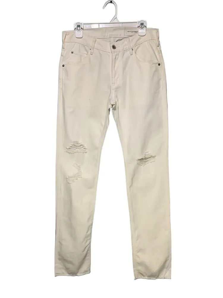 SHIPS Ships Jet Blue distressed withe denim jeans Size US 31 - 1 Thumbnail