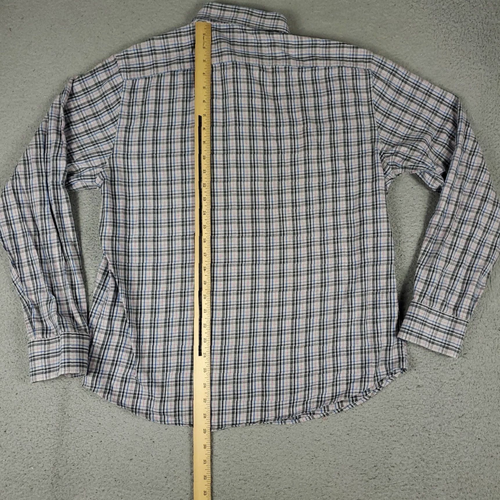 UNTUCKit UNTUCKit Shirt Mens Large Gray Blue Plaid Flannel Button Up Long Sleeve Size US L / EU 52-54 / 3 - 3 Thumbnail