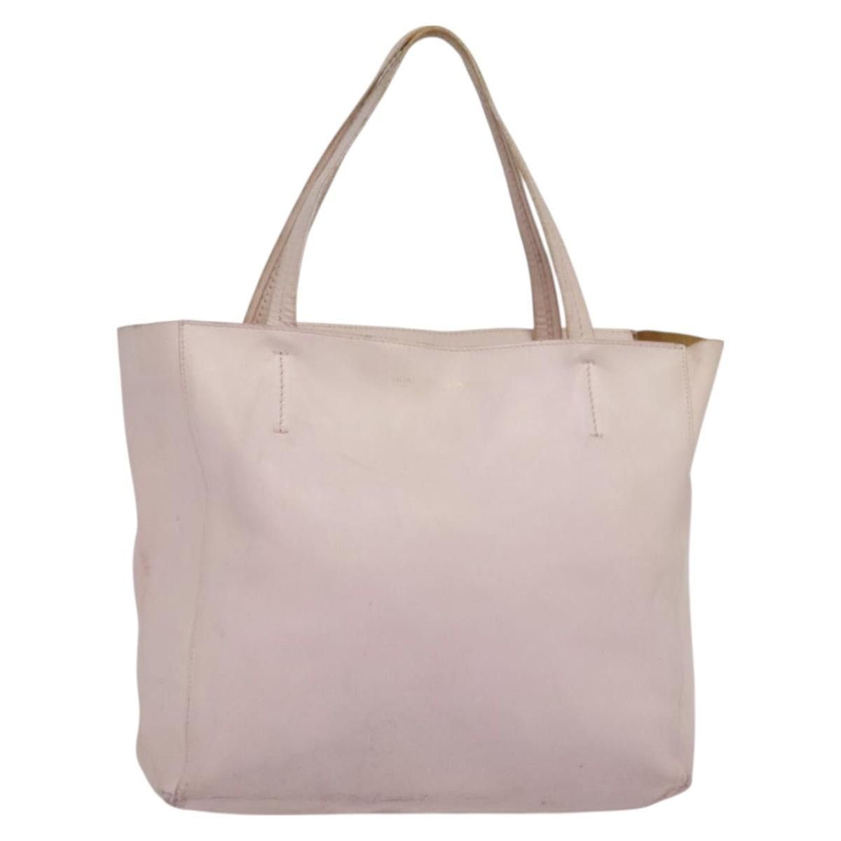 Celine CELINE Horizontalkava Tote Bag Leather Pink Gold Size ONE SIZE - 1 Thumbnail
