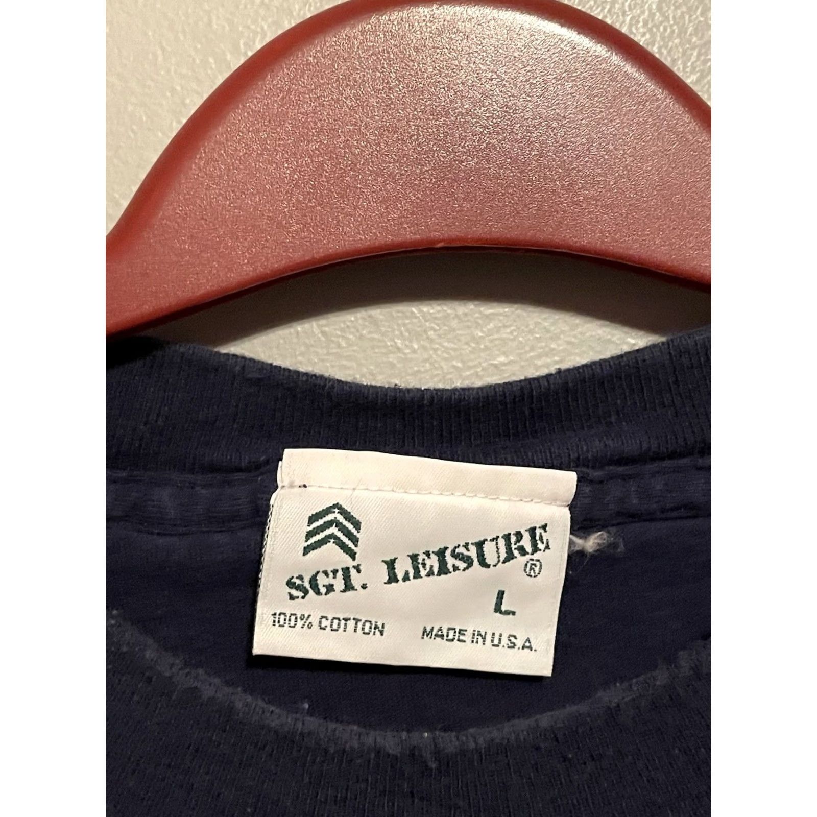 Vintage VINTAGE Sgt. Leisure T-Shirt Men Large Blue California 90s Gag Shirt Mens L Blue 90s California Shirt Size US L / EU 52-54 / 3 - 4 Thumbnail