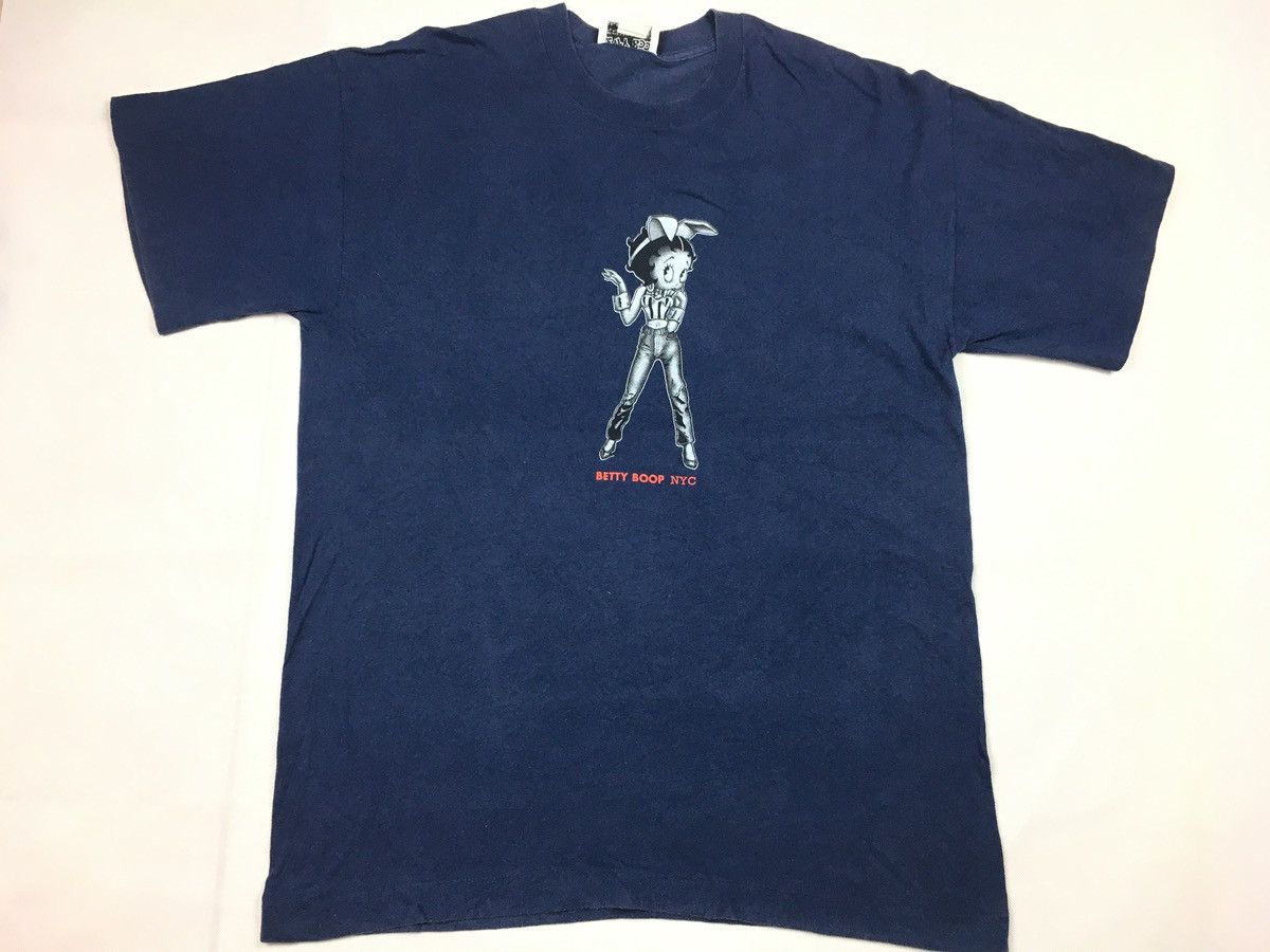 Vintage 90s Betty Boop Nyc Kfs Fleischer Cowboy Sexy Girl Tee Size US L / EU 52-54 / 3 - 1 Thumbnail