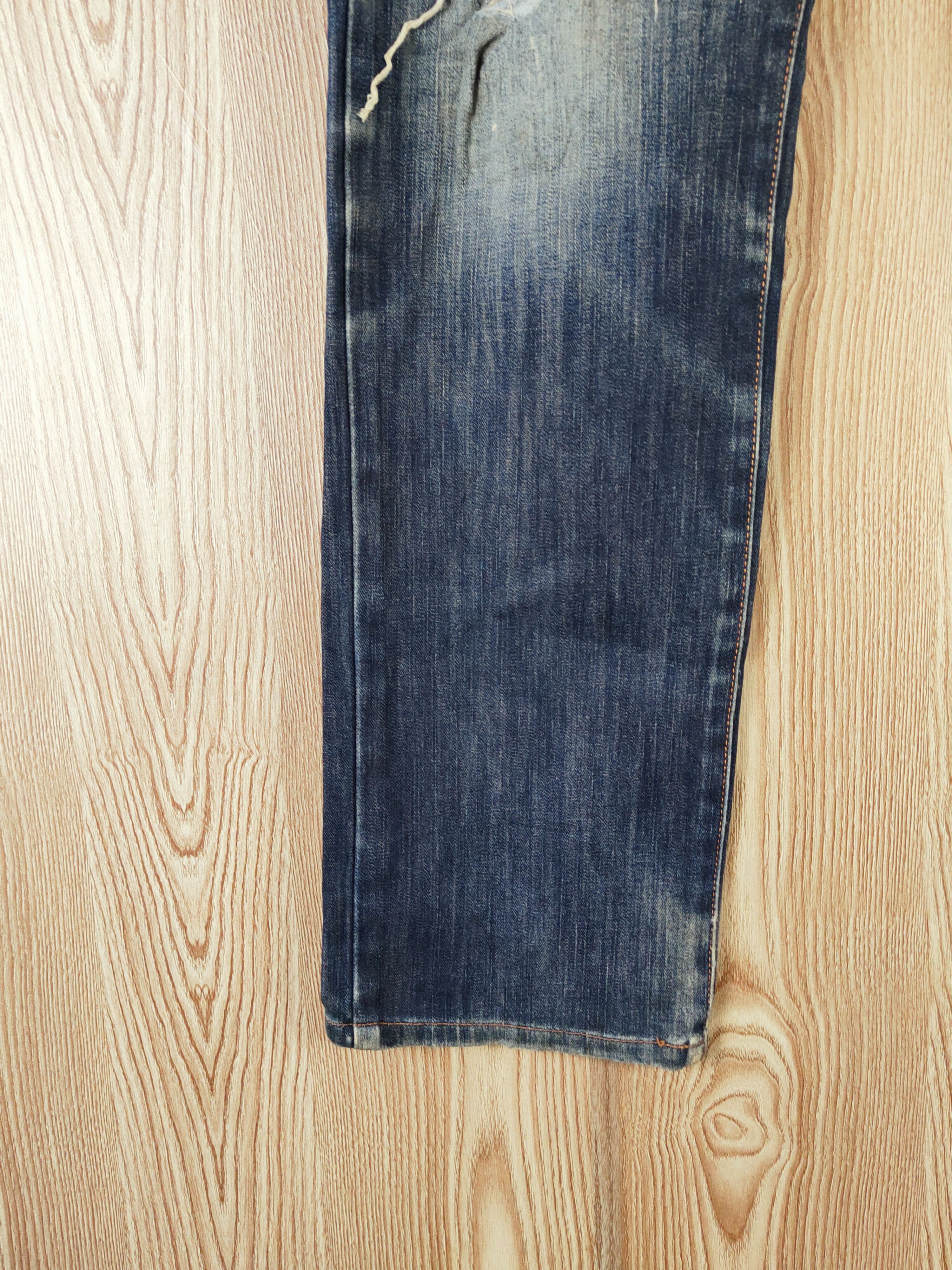 Edwin Edwin Dark Blue Distressed Ripped Jeans #W534 Size US 32 / EU 48 - 4 Thumbnail