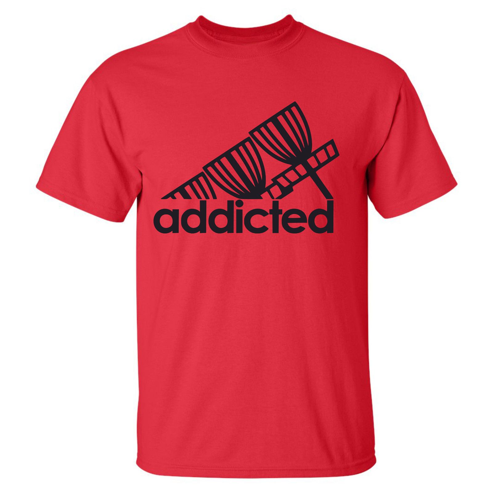 Gildan Disc Golf T Shirt ADDICTED Discgolfer Discgolfing Shirt Size US XL / EU 56 / 4 - 17 Thumbnail