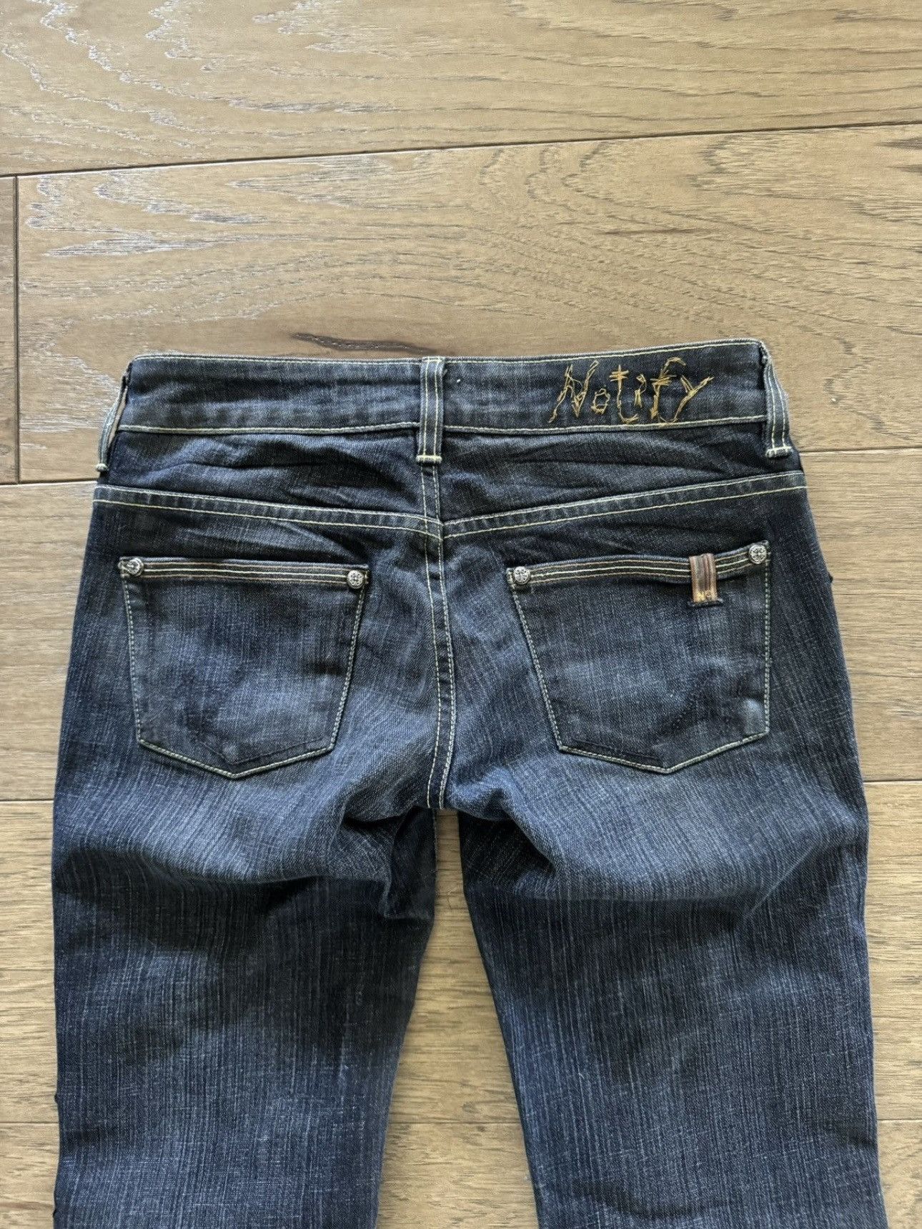 Chrome Hearts Chrome Hearts Notify Custom Gold Leather Cross Patch Denim Size 27" / US 4 / IT 40 - 14 Thumbnail