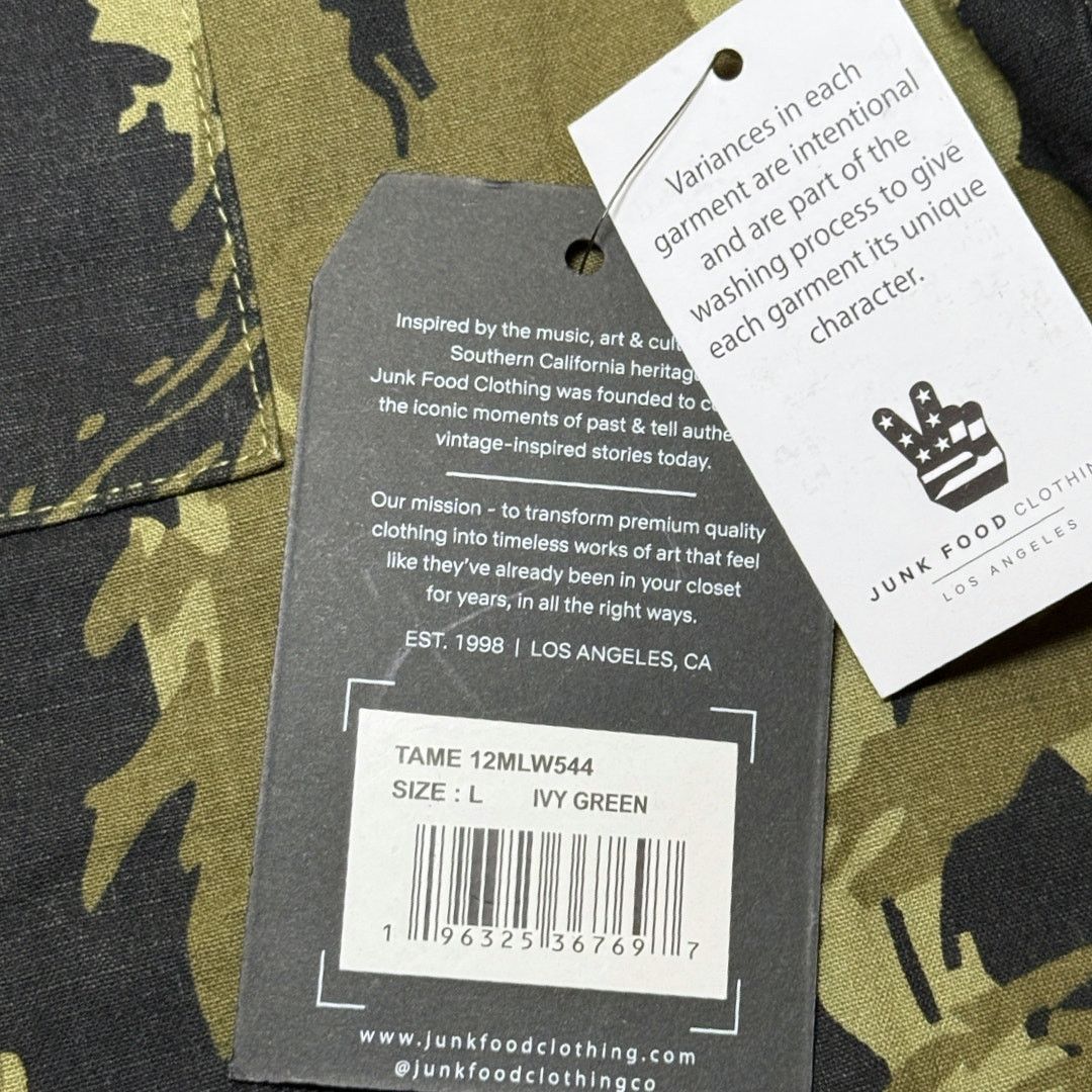 Other Junk Food Tame Oversized Camo Shirt Ivy Green Canvas L Size US L / EU 52-54 / 3 - 4 Thumbnail