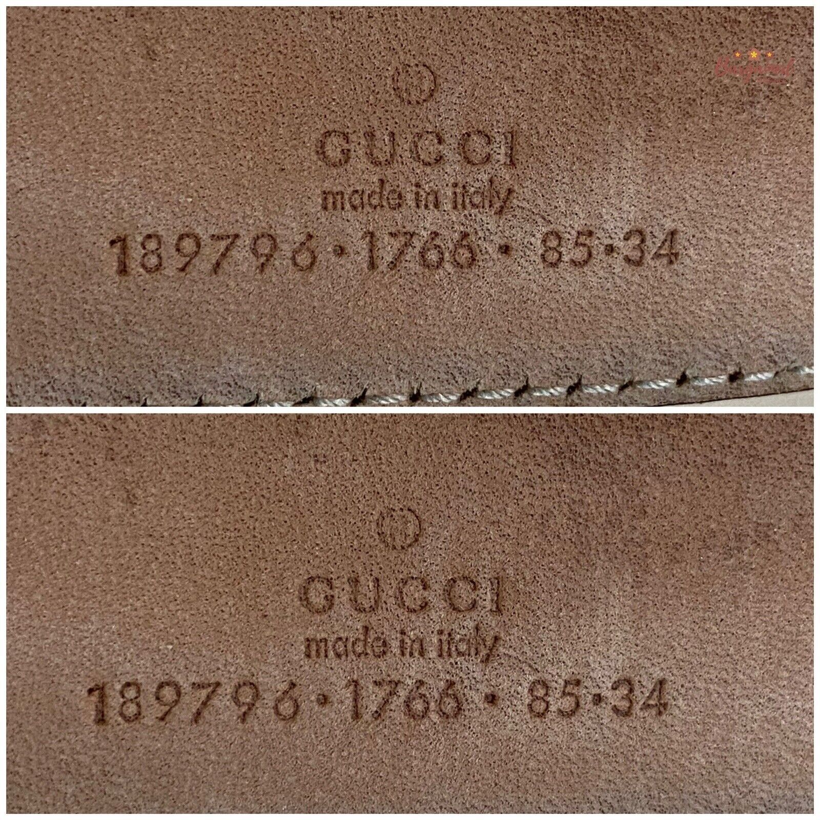 Gucci Gucci White GG Embossed Guccissima Leather Gold Buckle Belt Size 30 - 5 Thumbnail