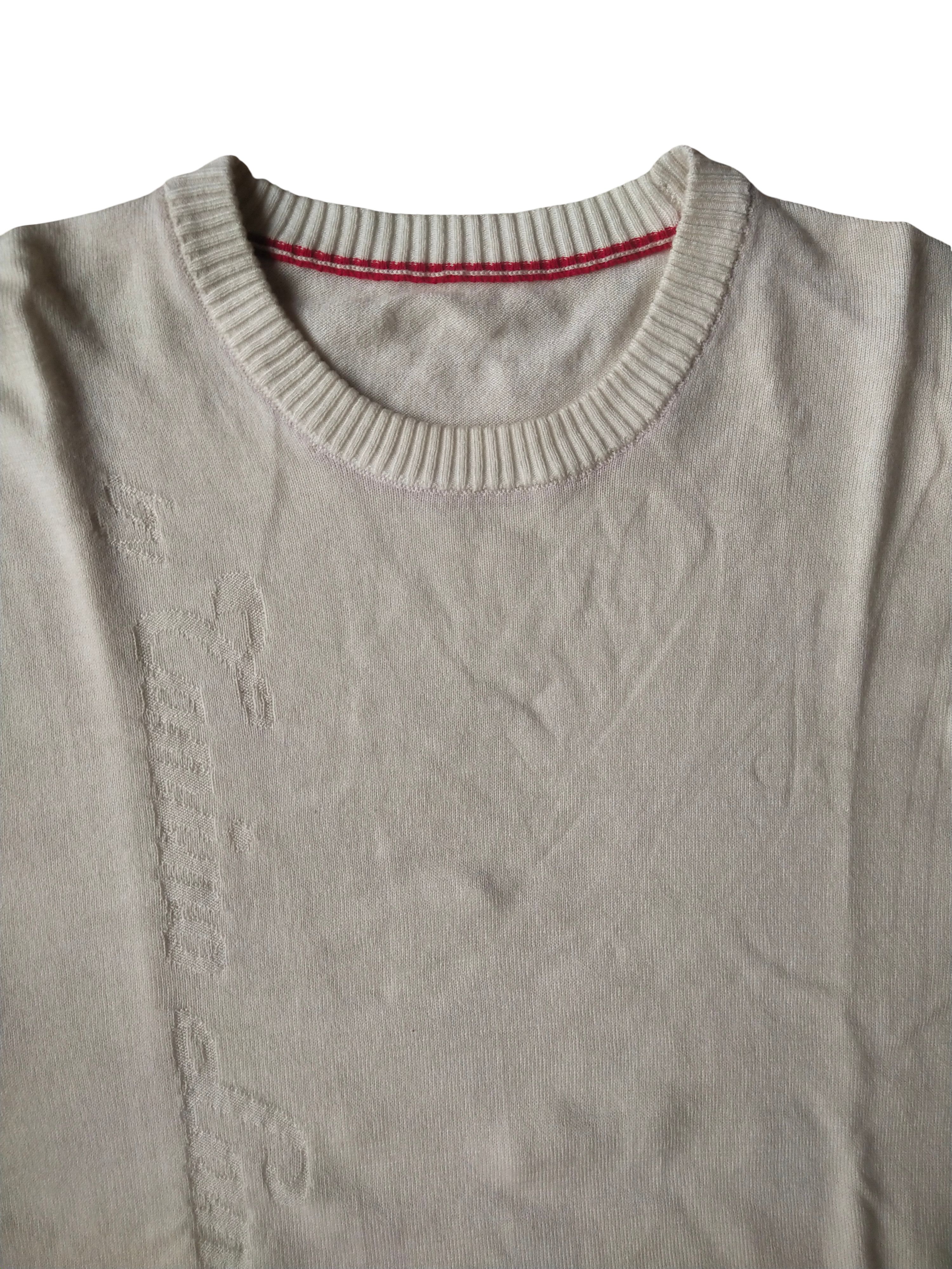 Lamborghini Tonino Lamborghini Ivory Knit Sweater Cashmere Blend Size L / US 10 / IT 46 - 4 Thumbnail