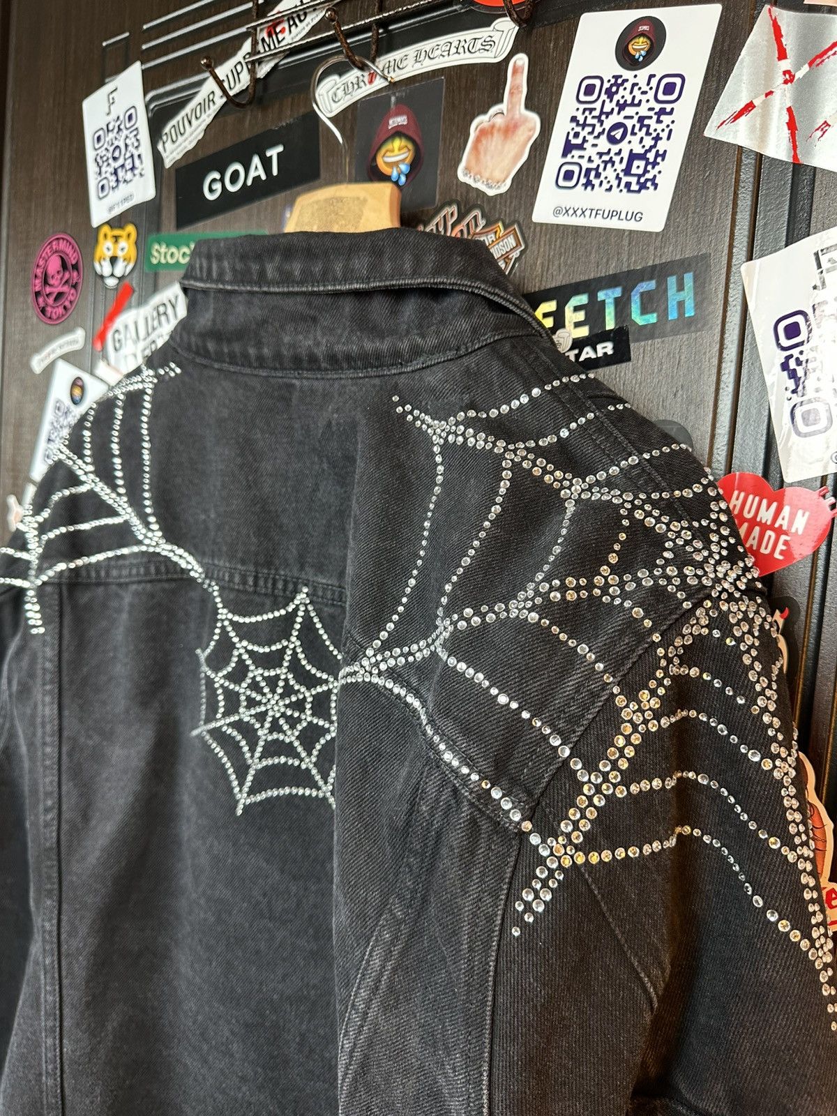 Sp5der × Young Thug OG Spider Worldwide 2019 Denim Jacket RARE Size US M / EU 48-50 / 2 - 9 Thumbnail