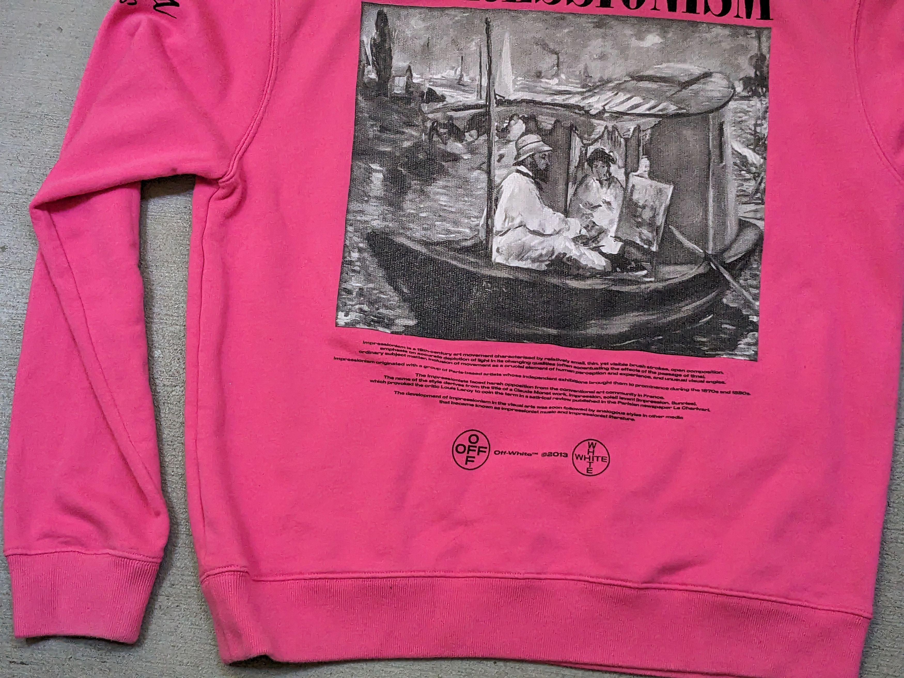 Off-White Off-White Impressionism Crewneck Sweater Pink Cotton Size US L / EU 52-54 / 3 - 2 Thumbnail