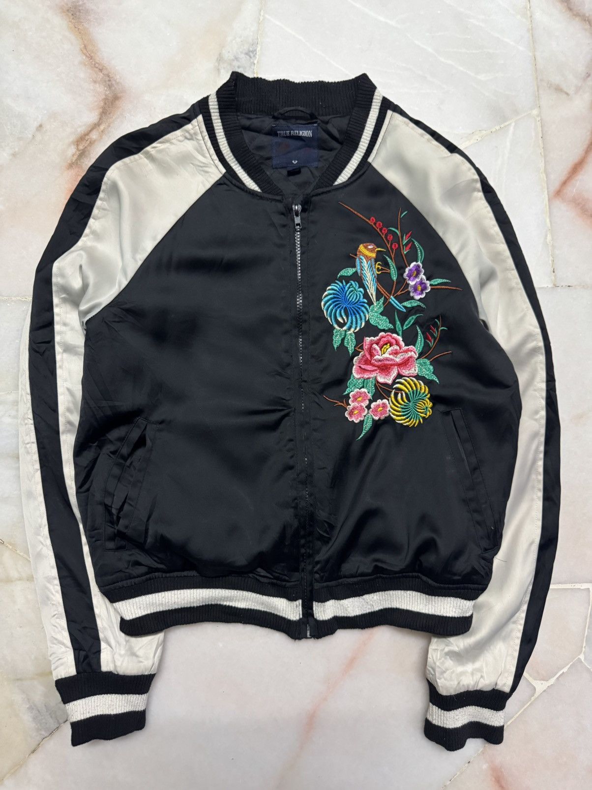 True Religion RARE TRUE RELIGION HABITAT MOTIVE EMBROIDERY BOMBERS JACKET Size US XS / EU 42 / 0 - 7 Thumbnail